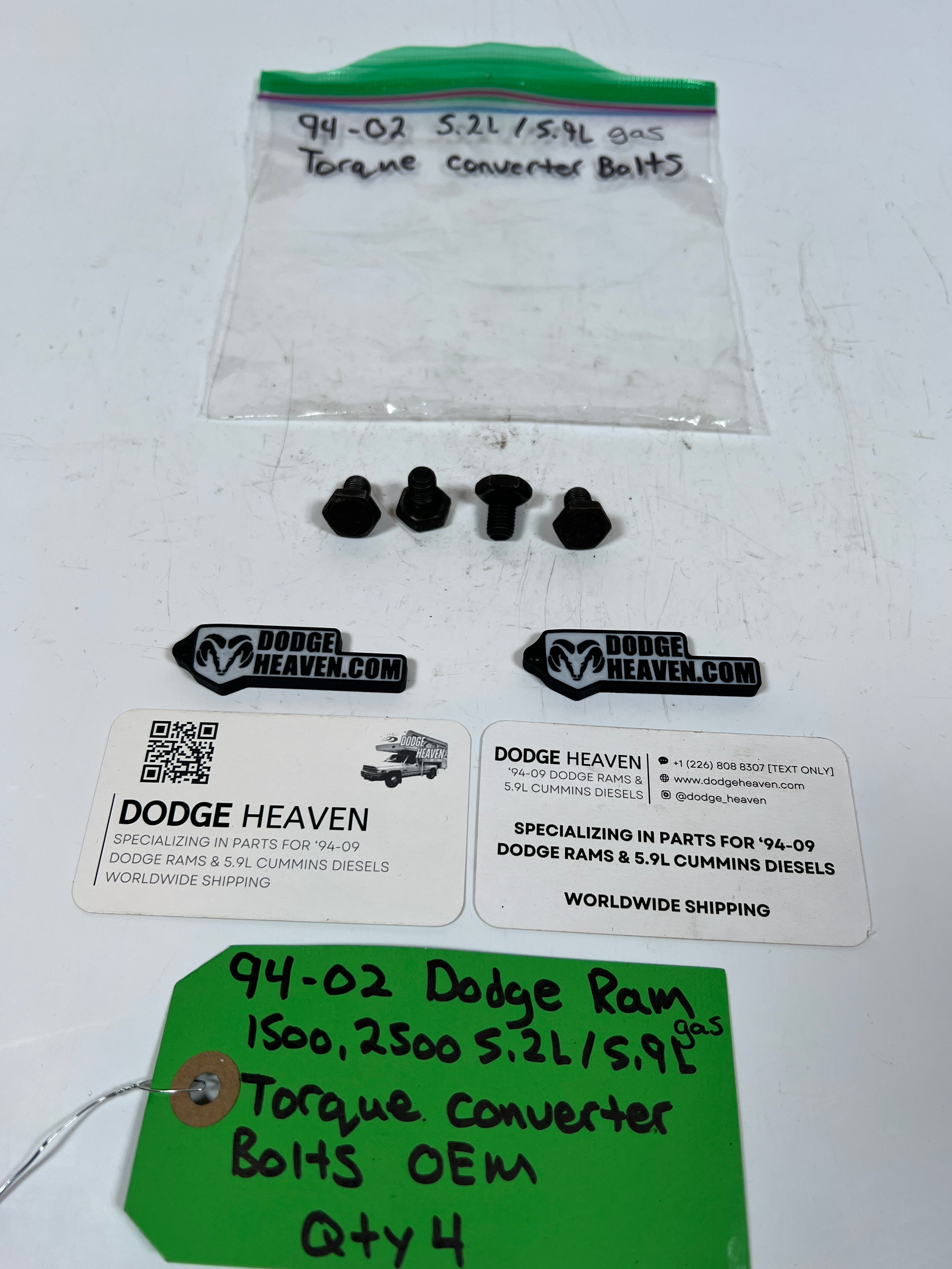 1994-2002 Dodge Ram 1500 2500 5.2L/5.9L Gas Torque Converter Bolts Qty 4