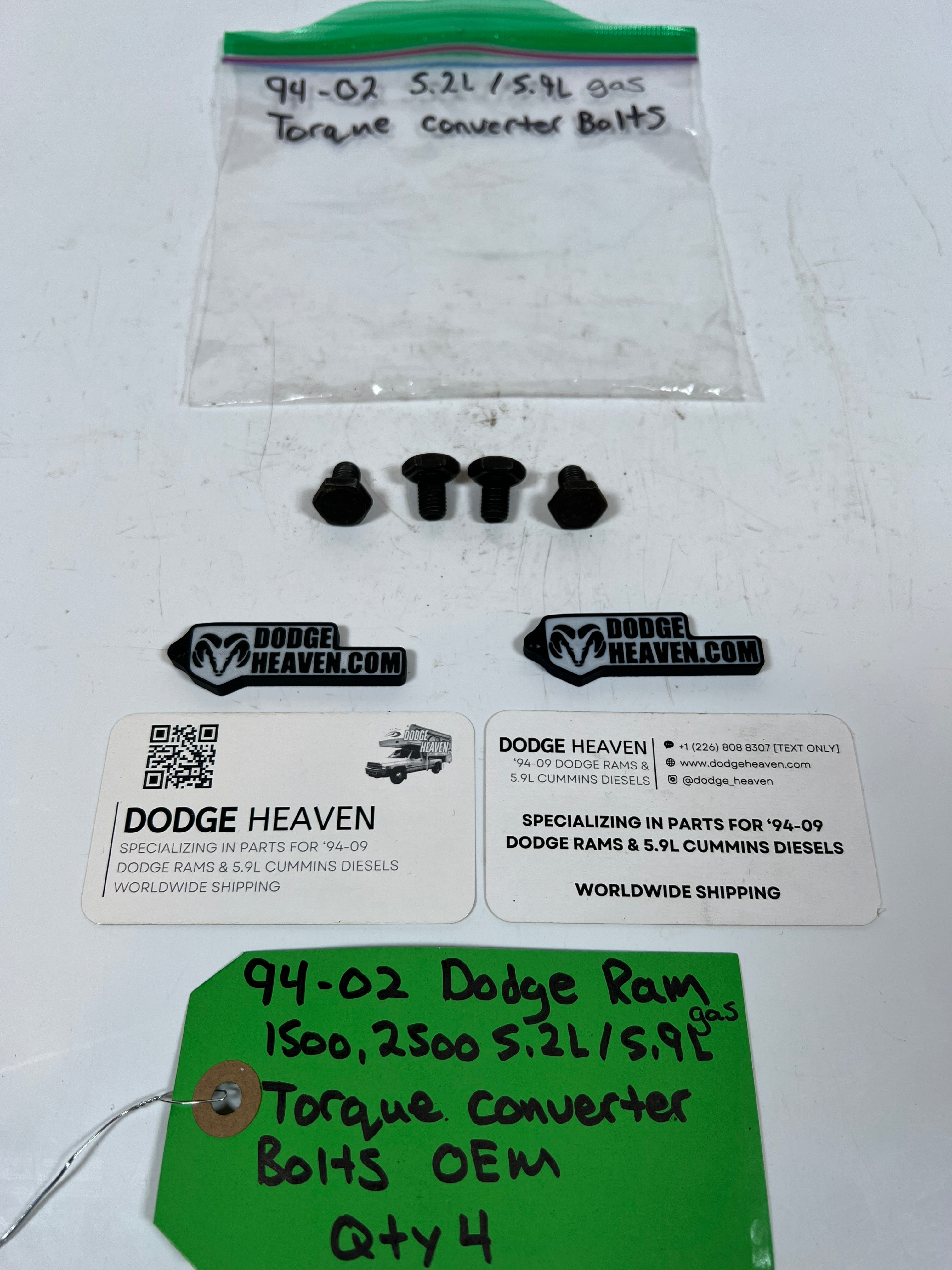 1994-2002 Dodge Ram 1500 2500 5.2L/5.9L Gas Torque Converter Bolts Qty 4