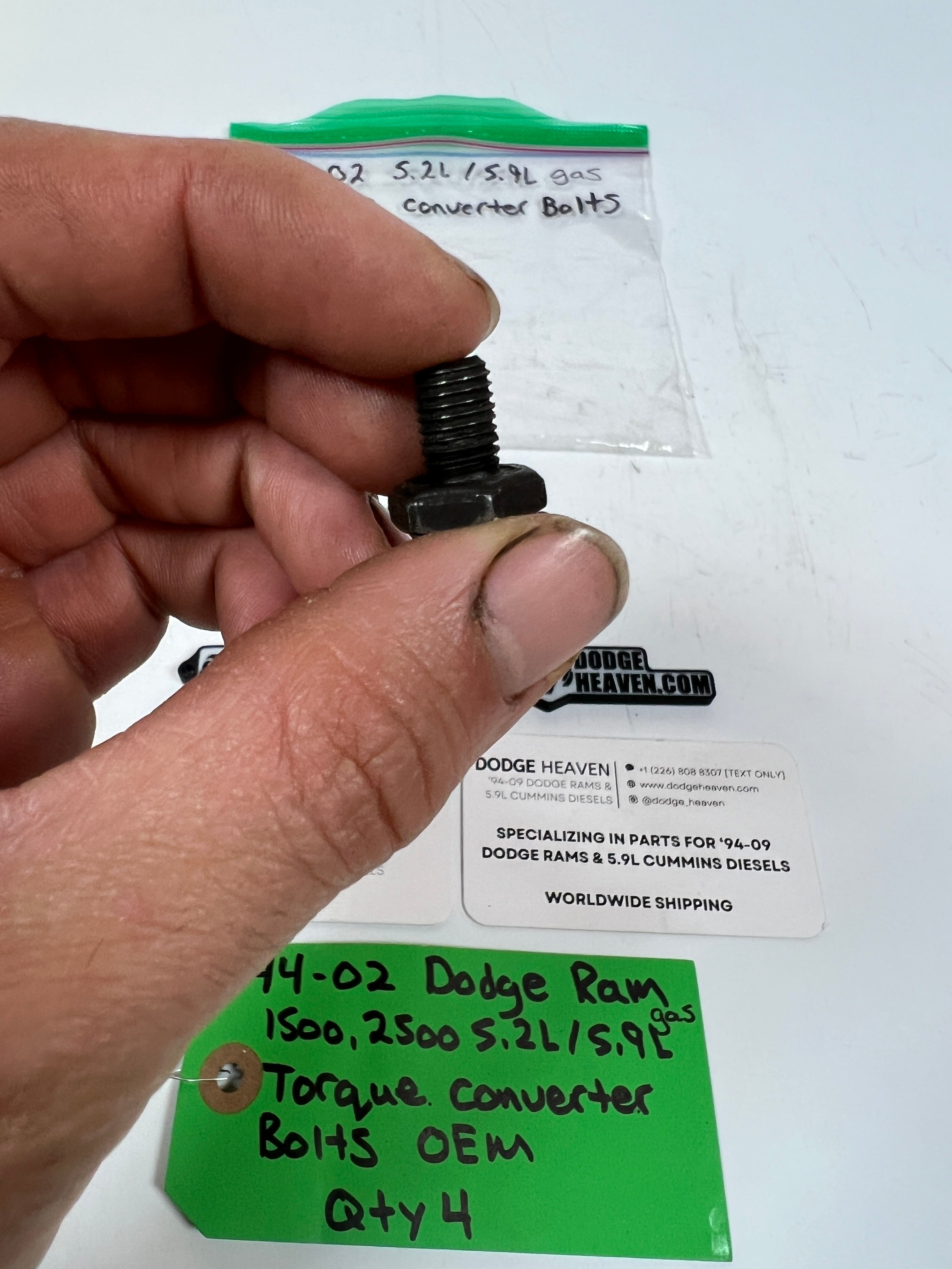 1994-2002 Dodge Ram 1500 2500 5.2L/5.9L Gas Torque Converter Bolts Qty 4