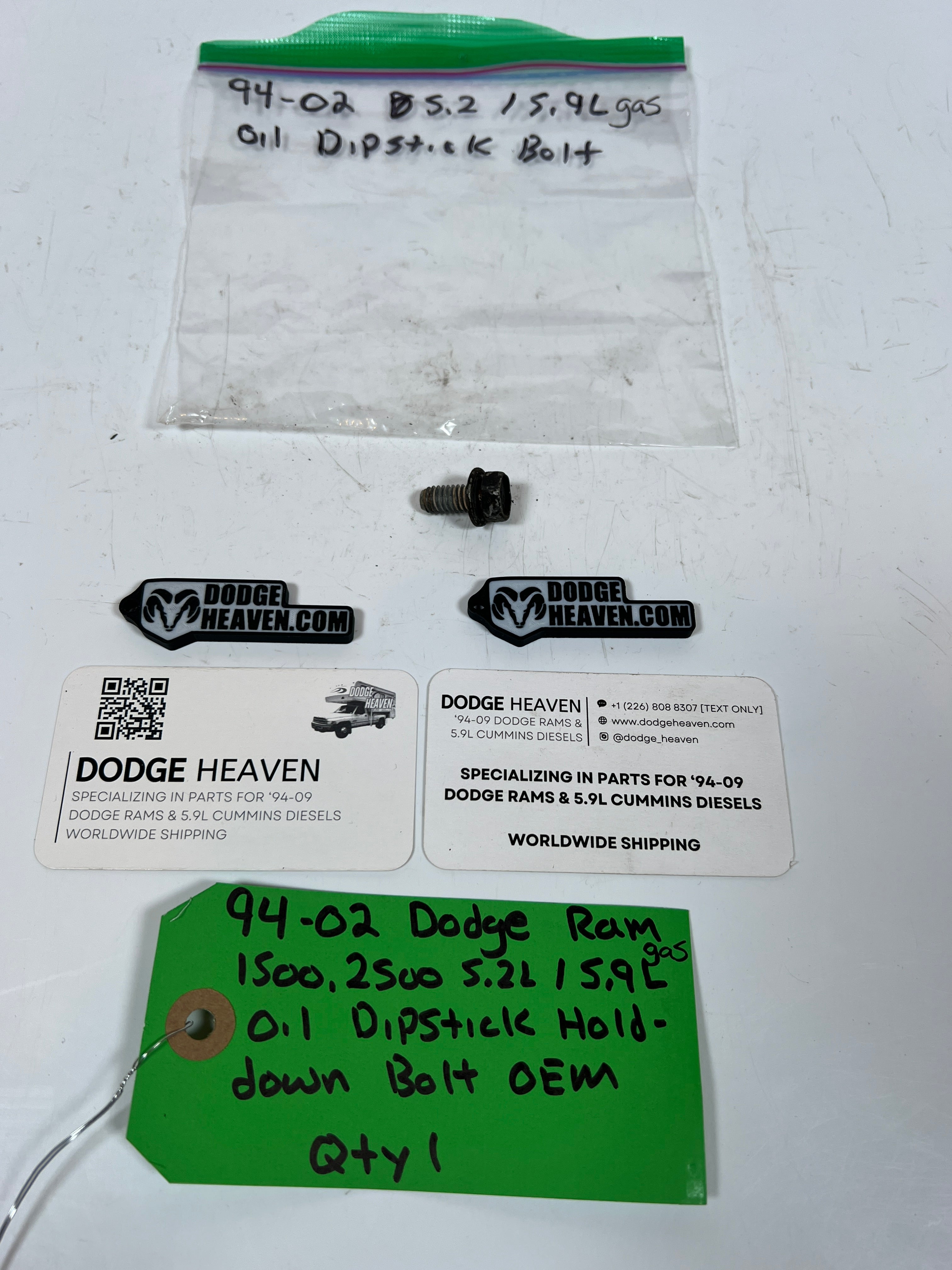 1994-2002 Dodge Ram 1500 2500 5.2L/5.9L Gas Oil Dipstick Hold-Down Bolt
