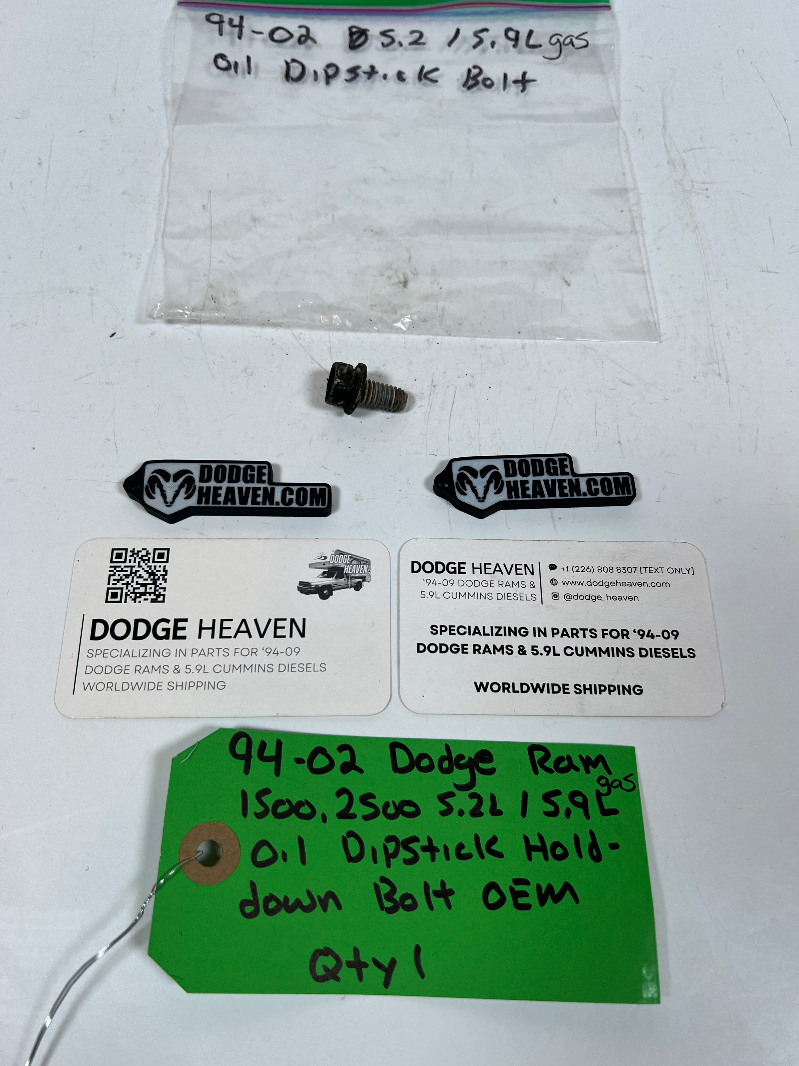 1994-2002 Dodge Ram 1500 2500 5.2L/5.9L Gas Oil Dipstick Hold-Down Bolt