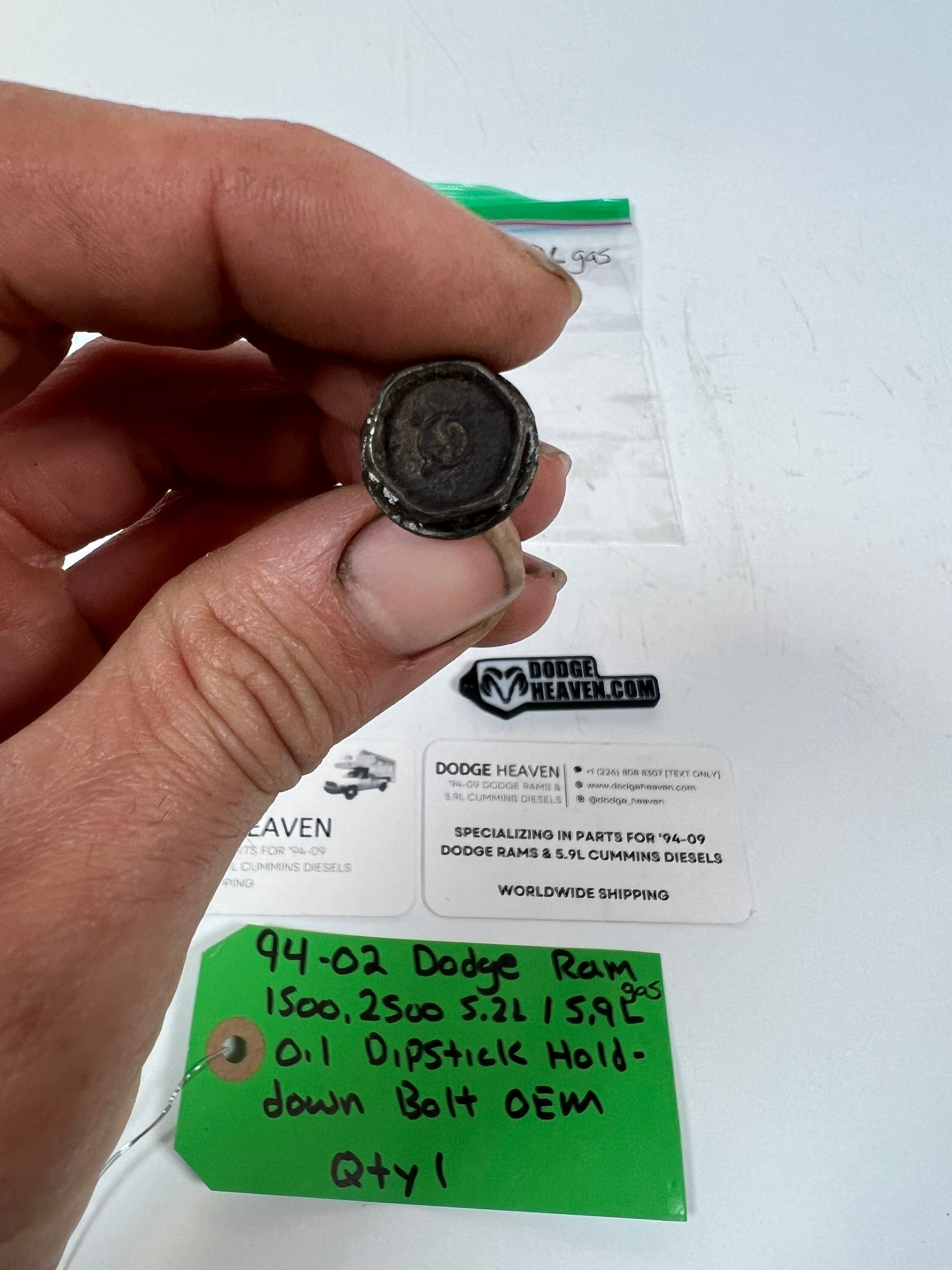 1994-2002 Dodge Ram 1500 2500 5.2L/5.9L Gas Oil Dipstick Hold-Down Bolt