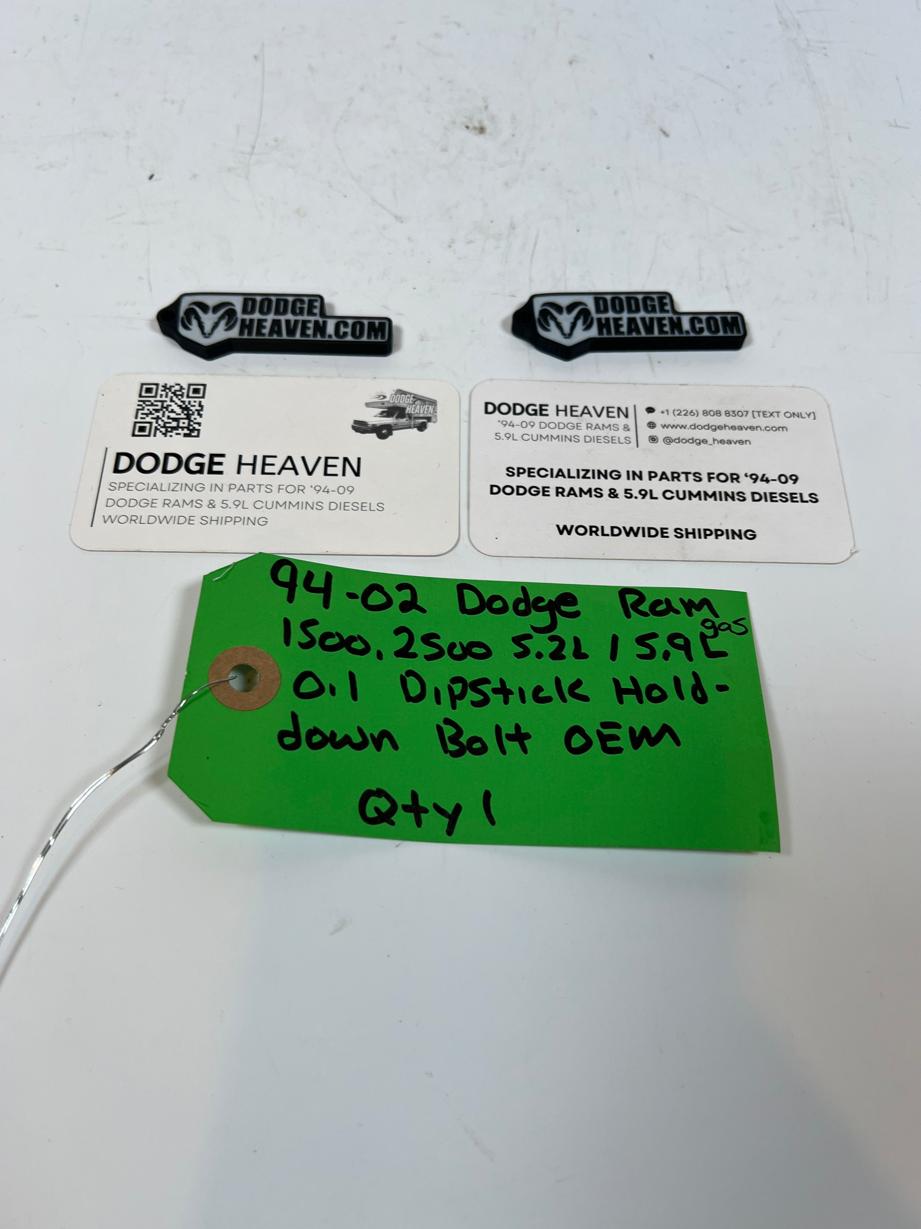 1994-2002 Dodge Ram 1500 2500 5.2L/5.9L Gas Oil Dipstick Hold-Down Bolt