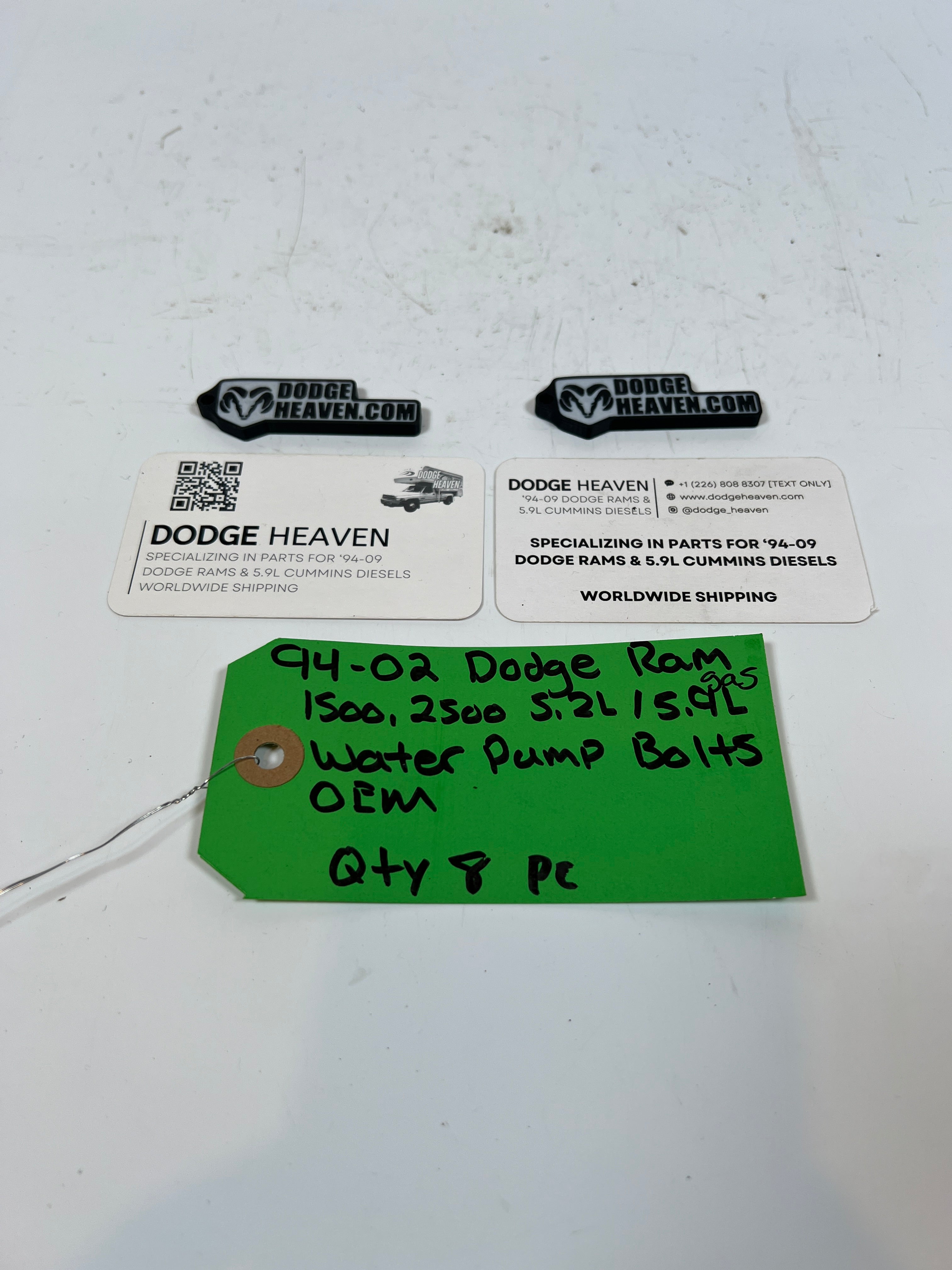 1994-2002 Dodge Ram 1500 2500 5.2L/5.9L Water Pump Bolts QTY 8