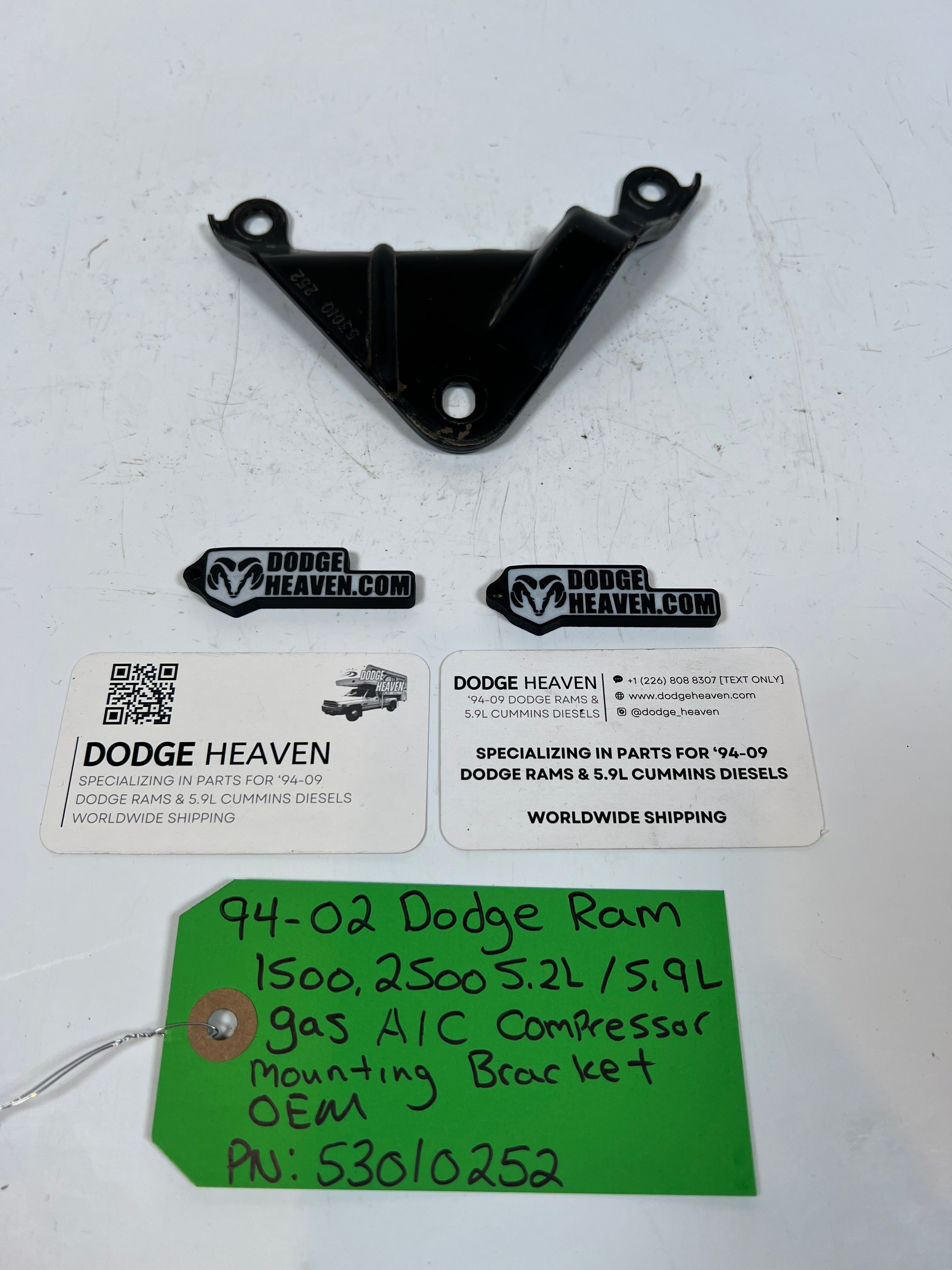 1994-2002 Dodge Ram 1500 2500 5.2L/5.9L Gas A/C Compressor Bracket