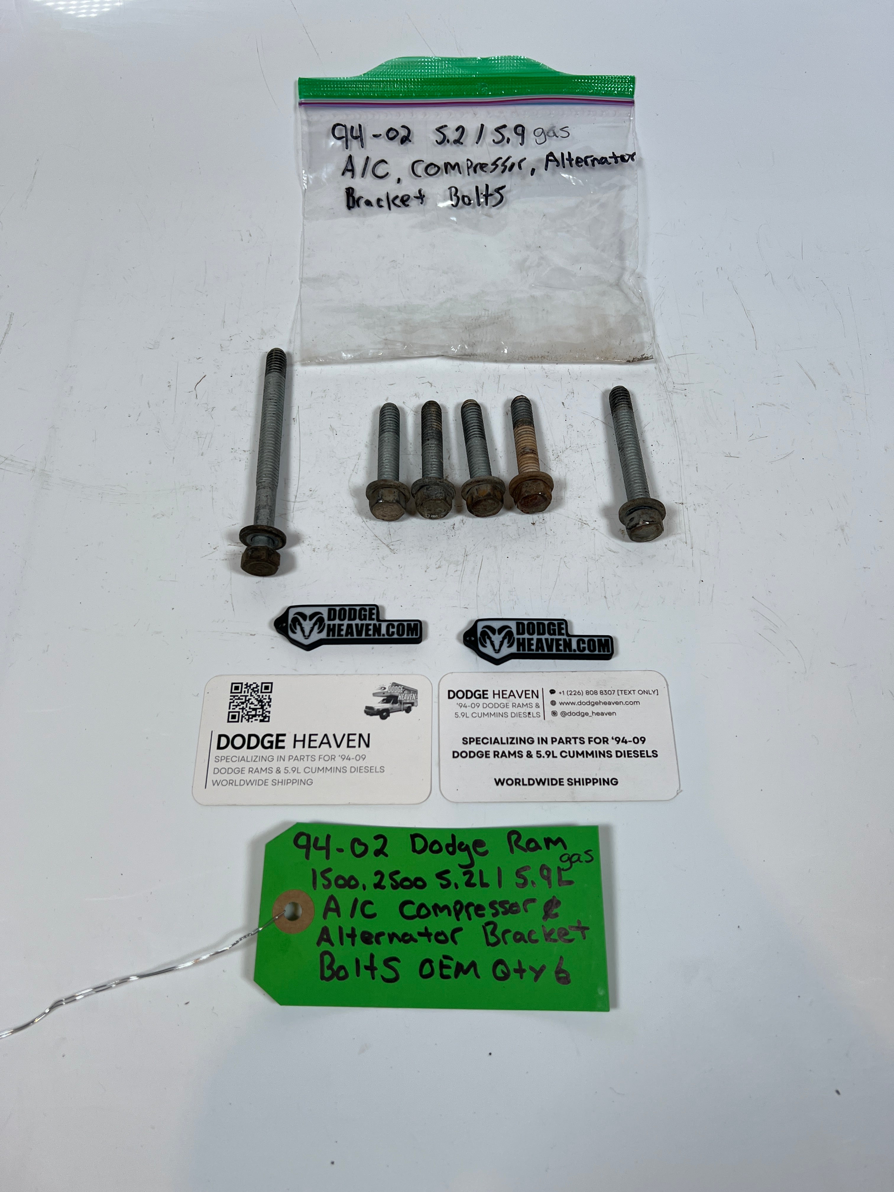 1994-2002 Dodge Ram 1500 2500 5.2L/5.9L A/C Compressor & Alternator Bracket