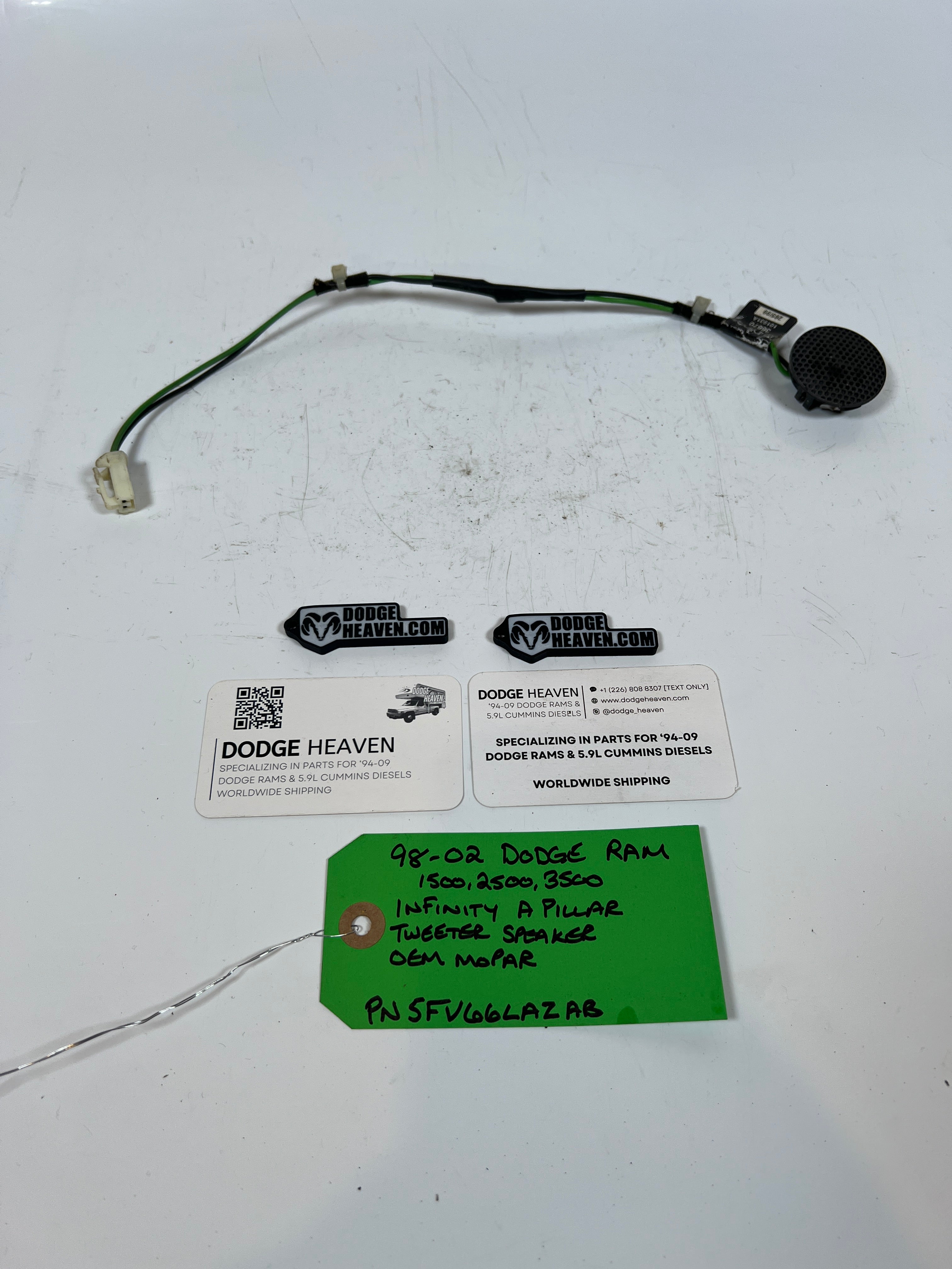 1998-2002 Dodge Ram 1500-3500 Infinity A pillar Tweeter Speaker