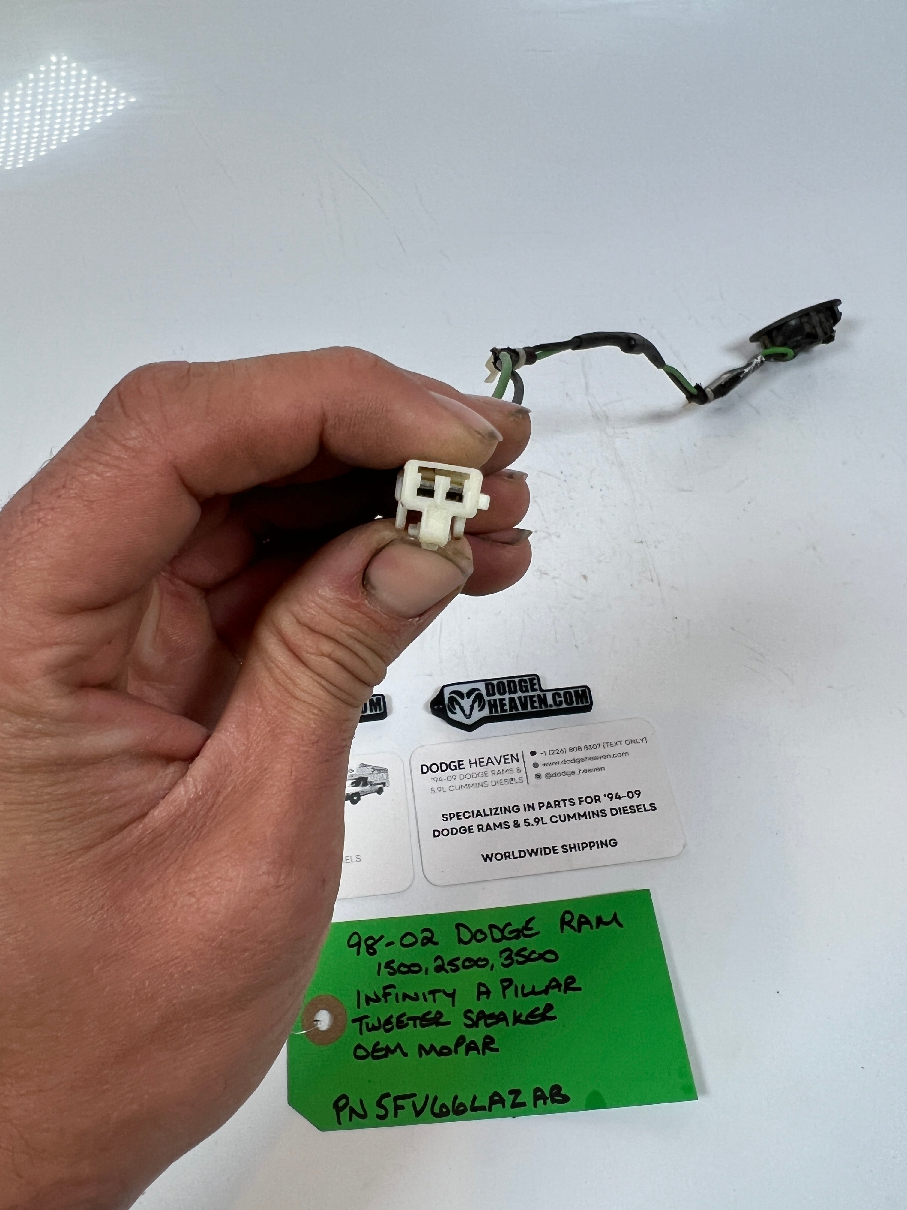 1998-2002 Dodge Ram 1500-3500 Infinity A pillar Tweeter Speaker