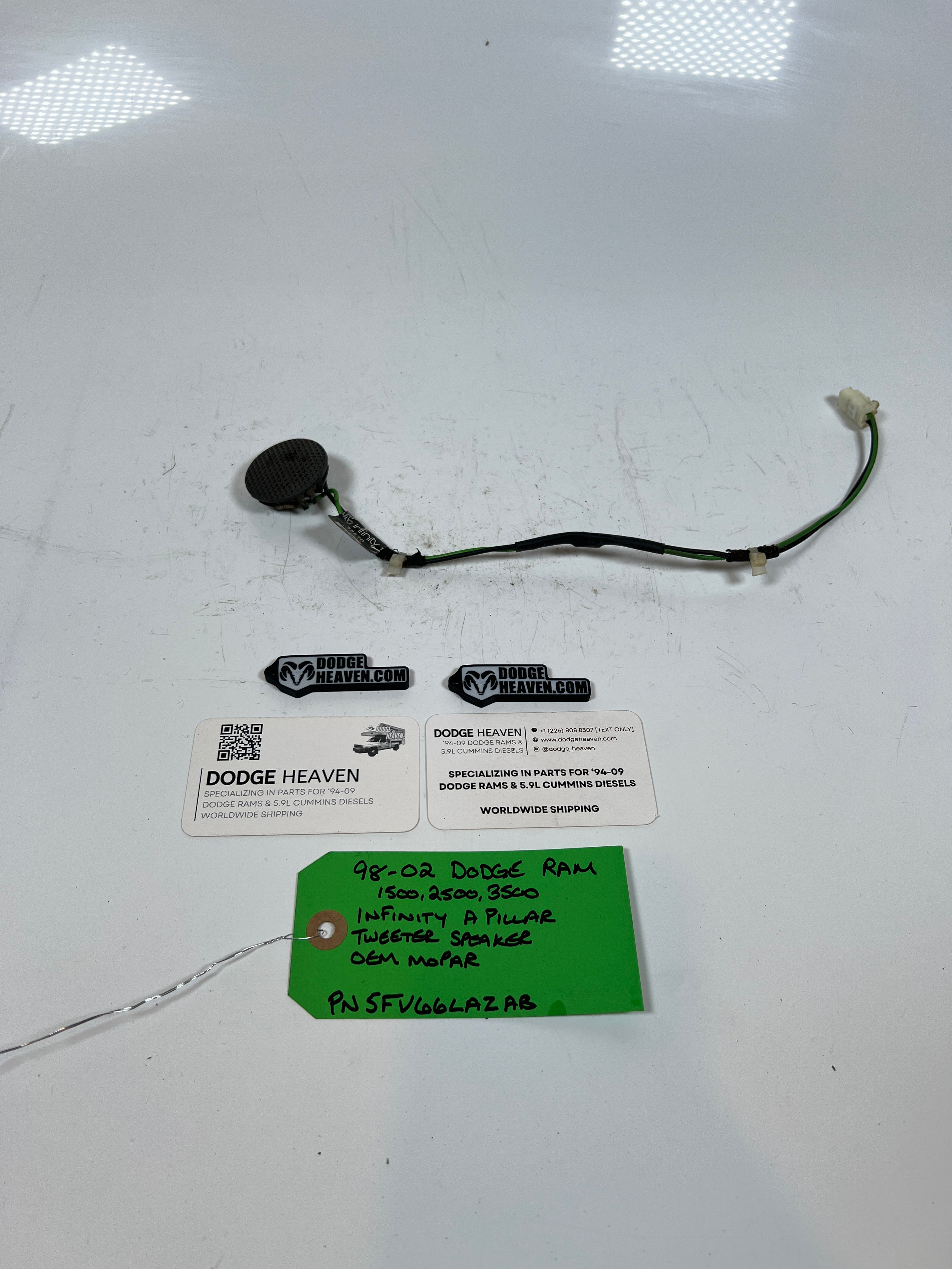 1998-2002 Dodge Ram 1500-3500 Infinity A pillar Tweeter Speaker