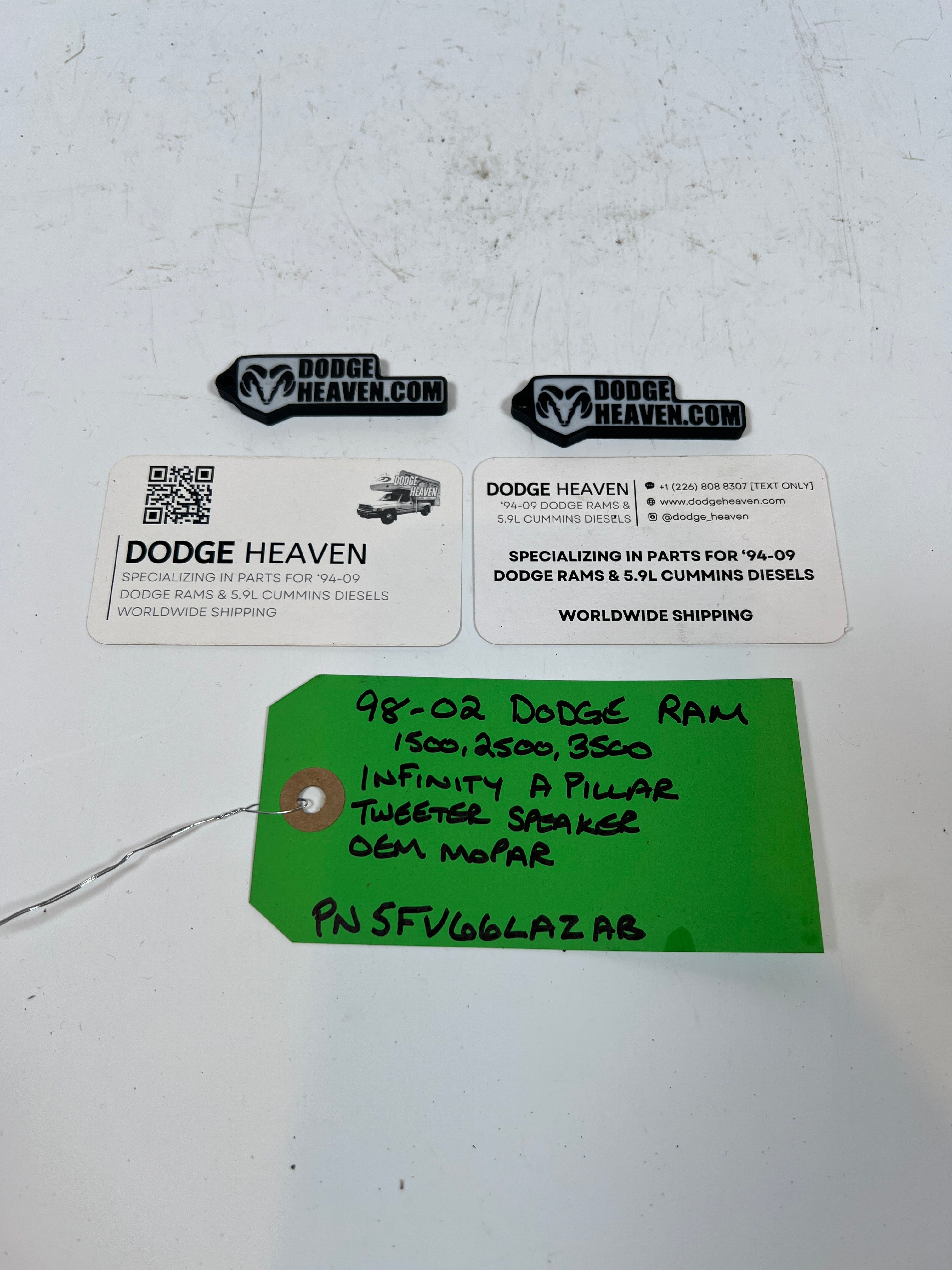 1998-2002 Dodge Ram 1500-3500 Infinity A pillar Tweeter Speaker