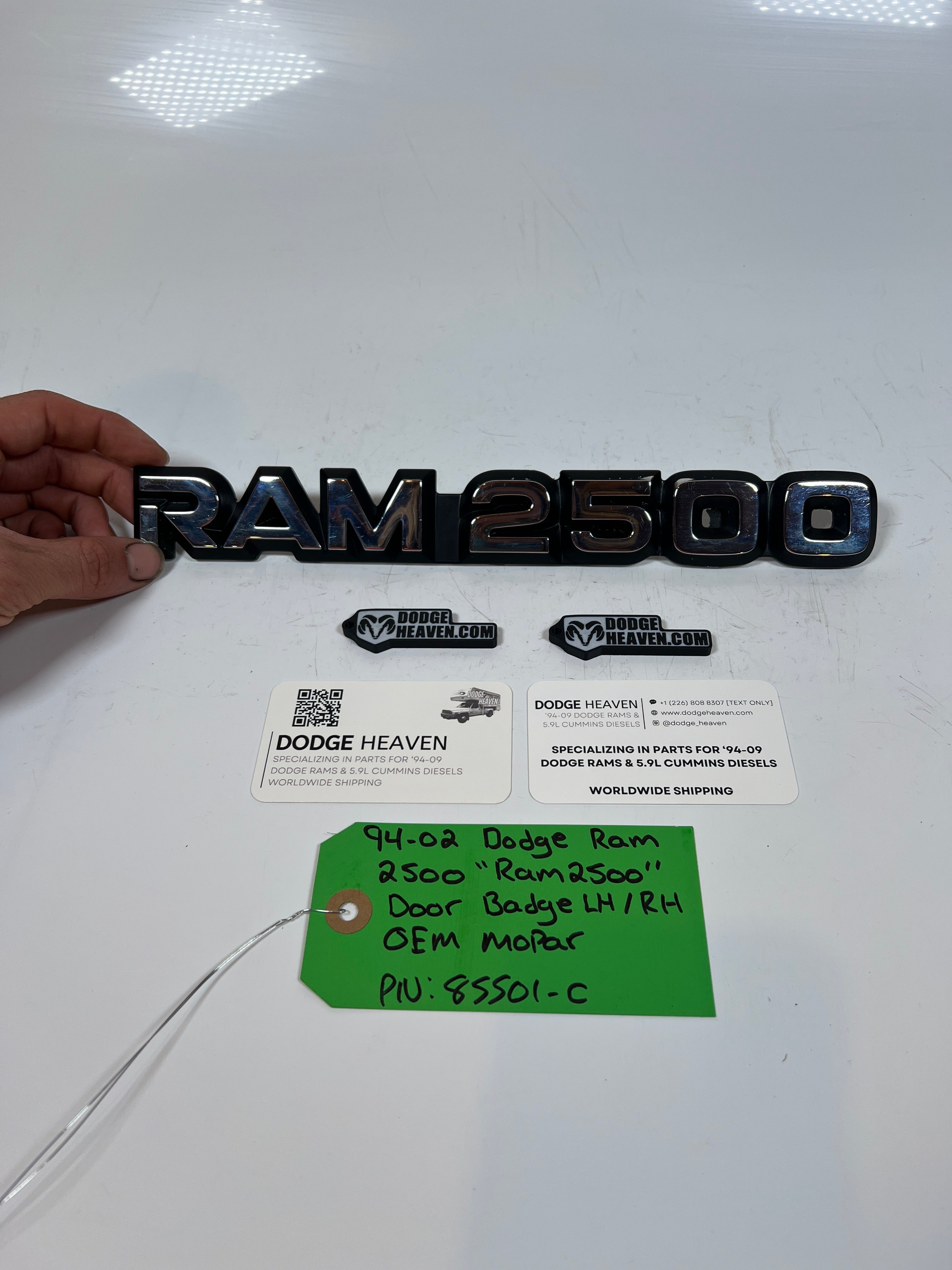 1994-2002 Dodge Ram 2500 "RAM 2500"Door Badge LH or RH
