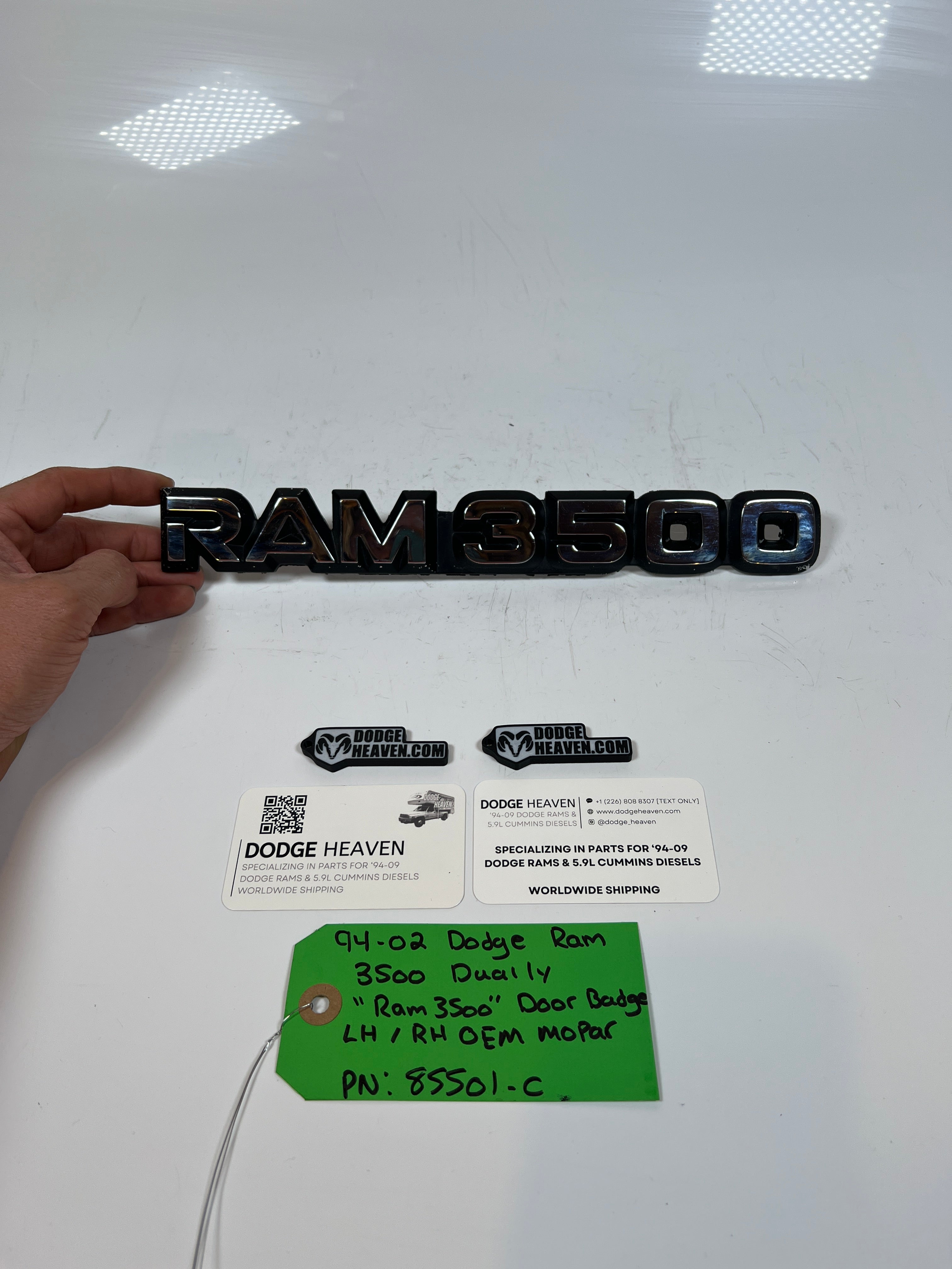 1994-2002 Dodge Ram 3500 "Ram 3500" Door Badge LH or RH