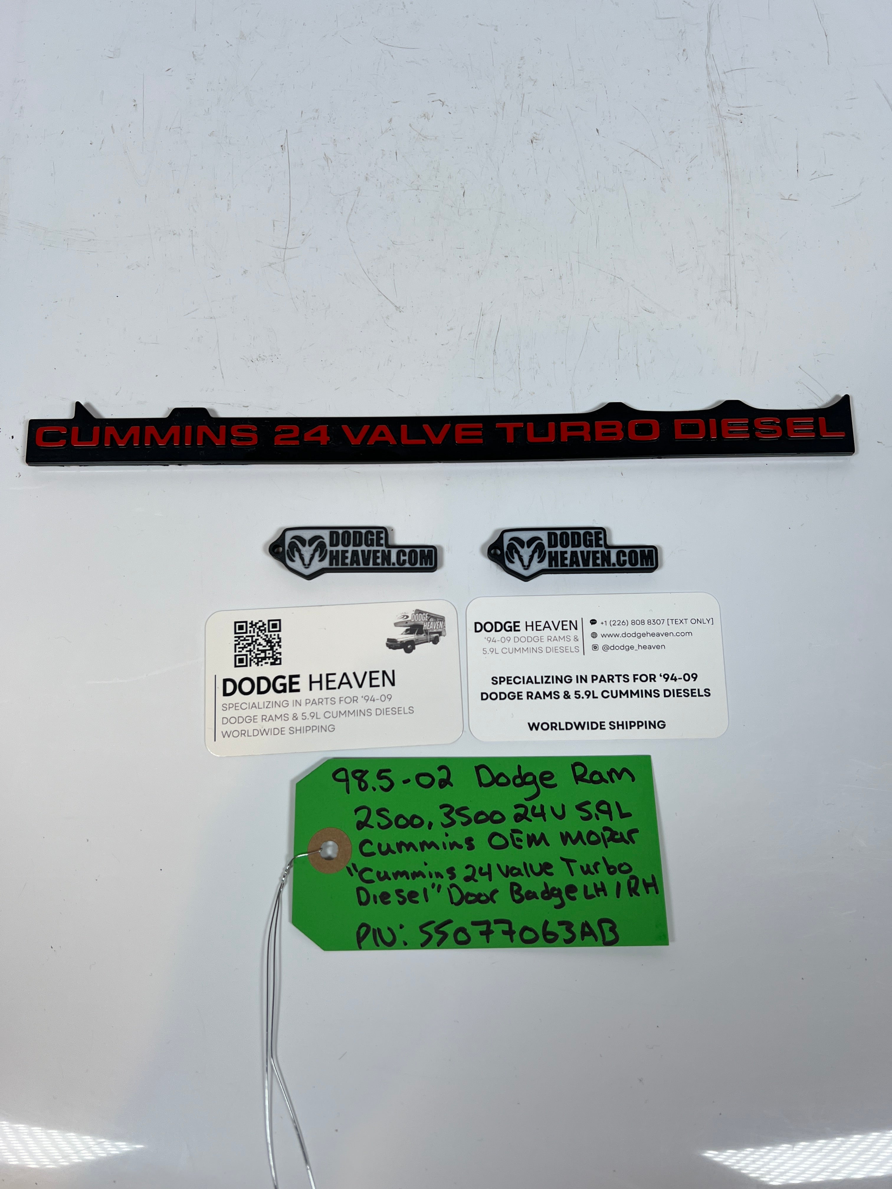 1998.5-2002 Dodge Ram 2500 3500 24 Valve 5.9L Cummins Diesel Door Badge