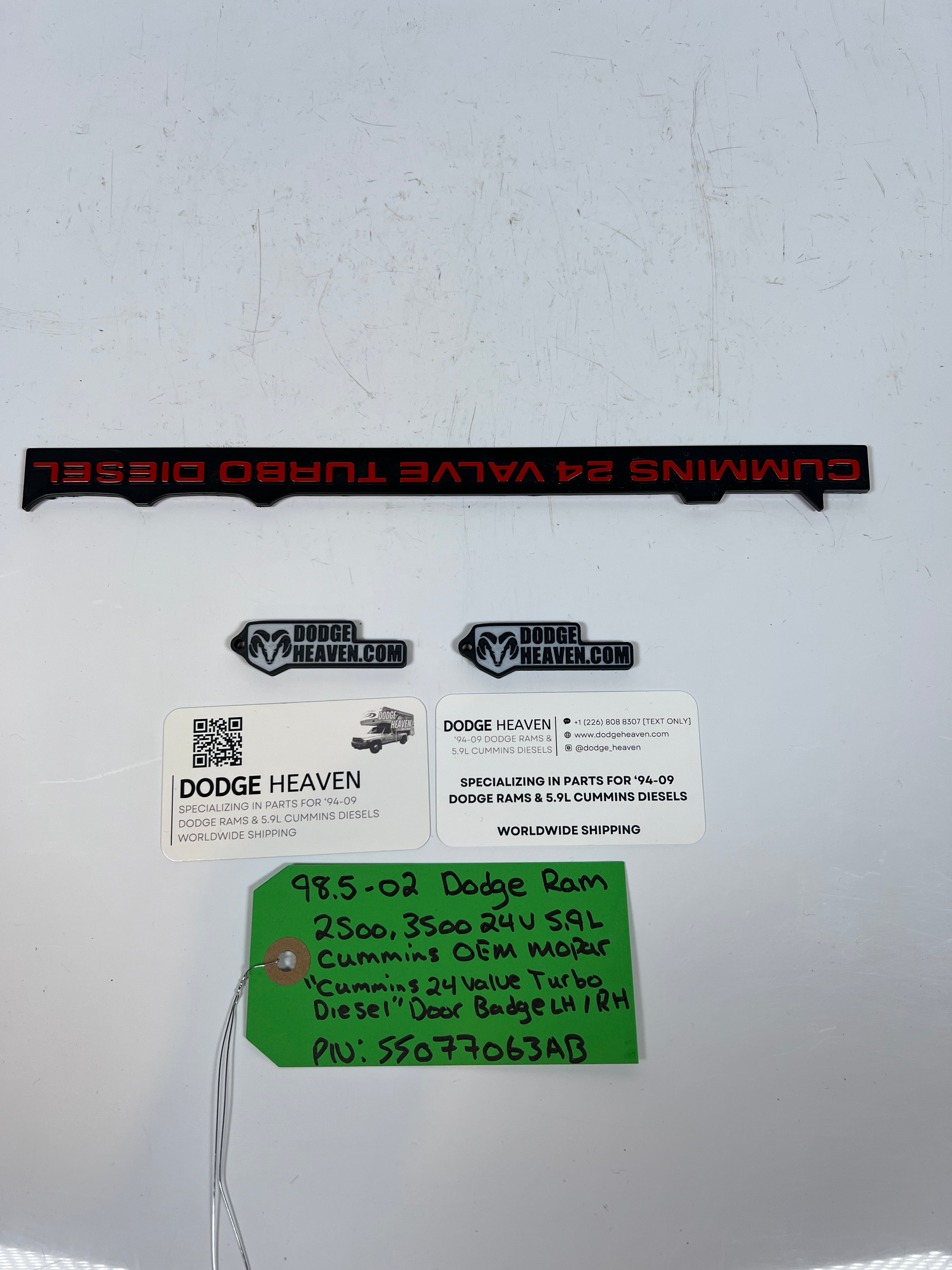 1998.5-2002 Dodge Ram 2500 3500 24 Valve 5.9L Cummins Diesel Door Badge