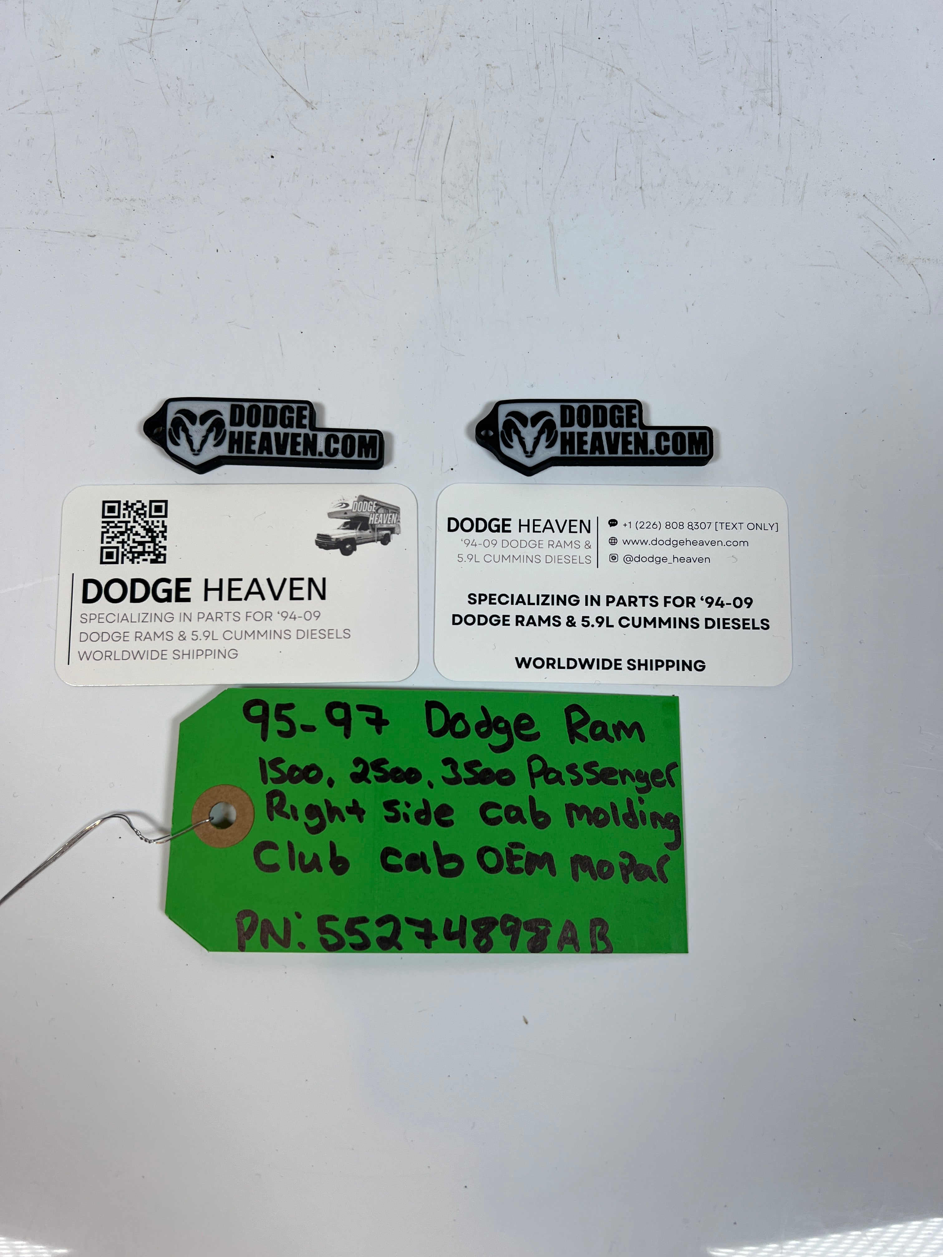 1995-1997 Dodge Ram 1500-3500 Club Cab Passenger Cab Molding