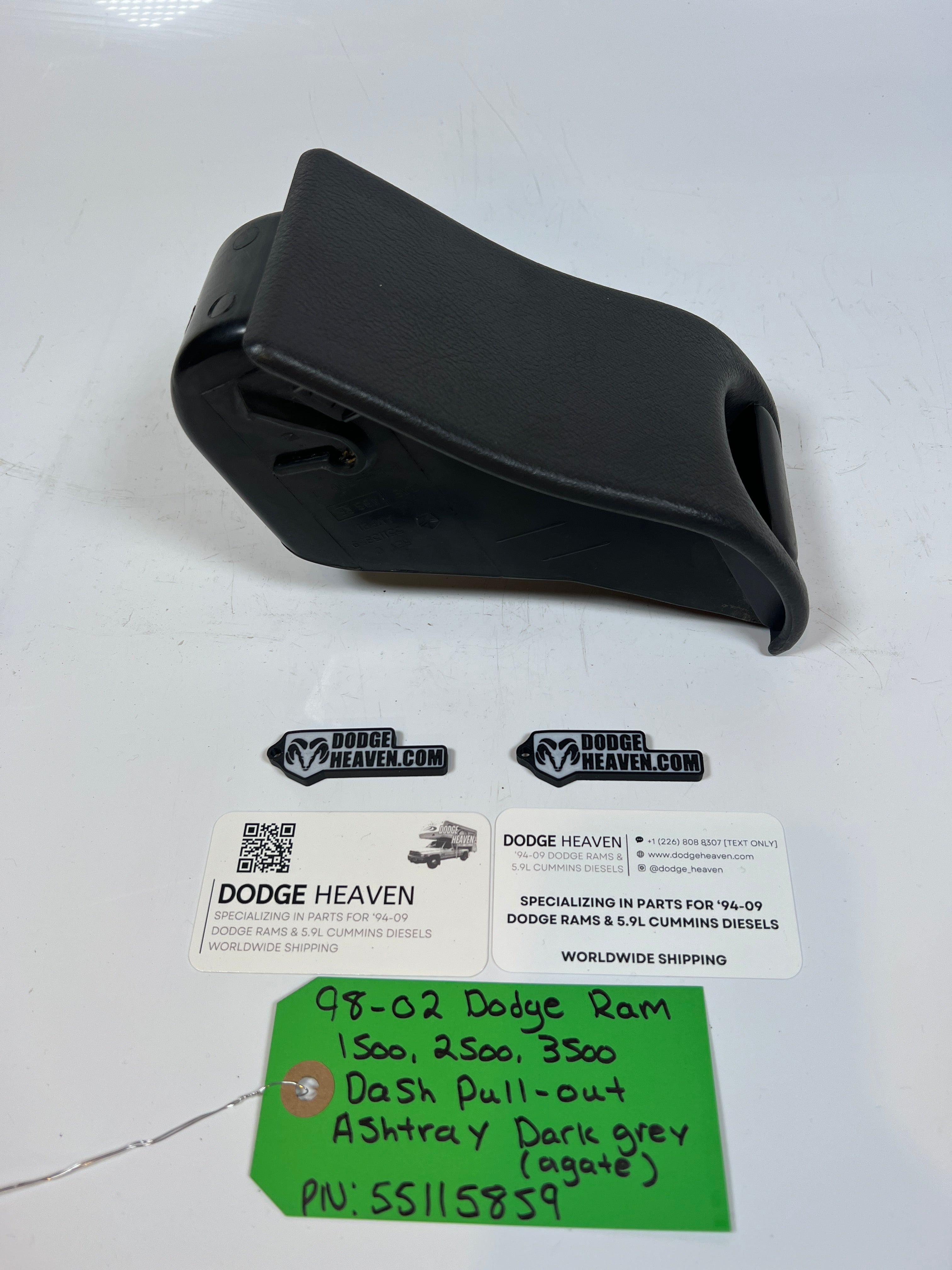 1998-2002 Dodge Ram 1500 2500 3500 Dash Pull-Out Ashtray Dark Grey