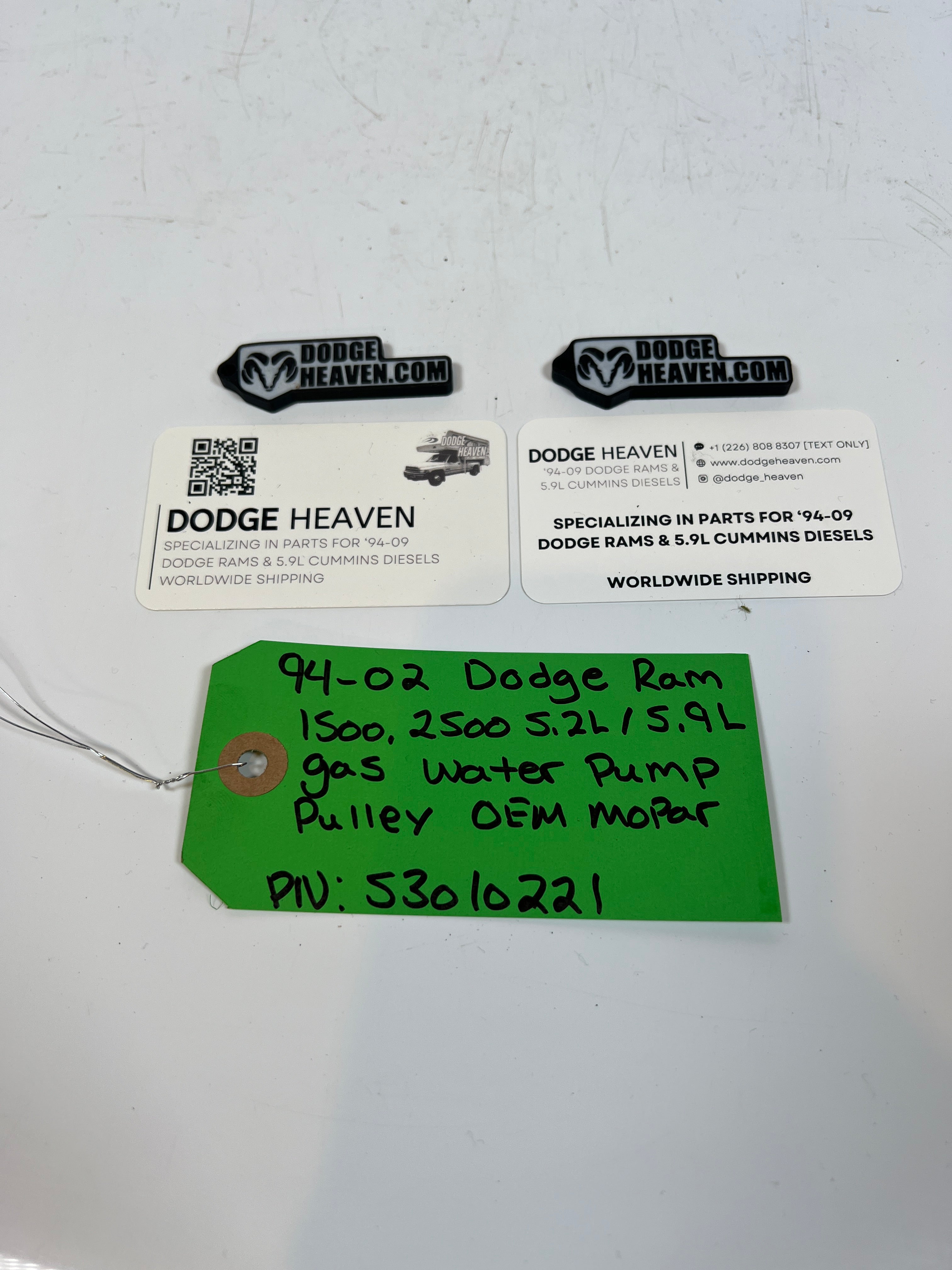 1994-2002 Dodge Ram 1500 2500 5.2L / 5.9L Gas Water Pump Pulley