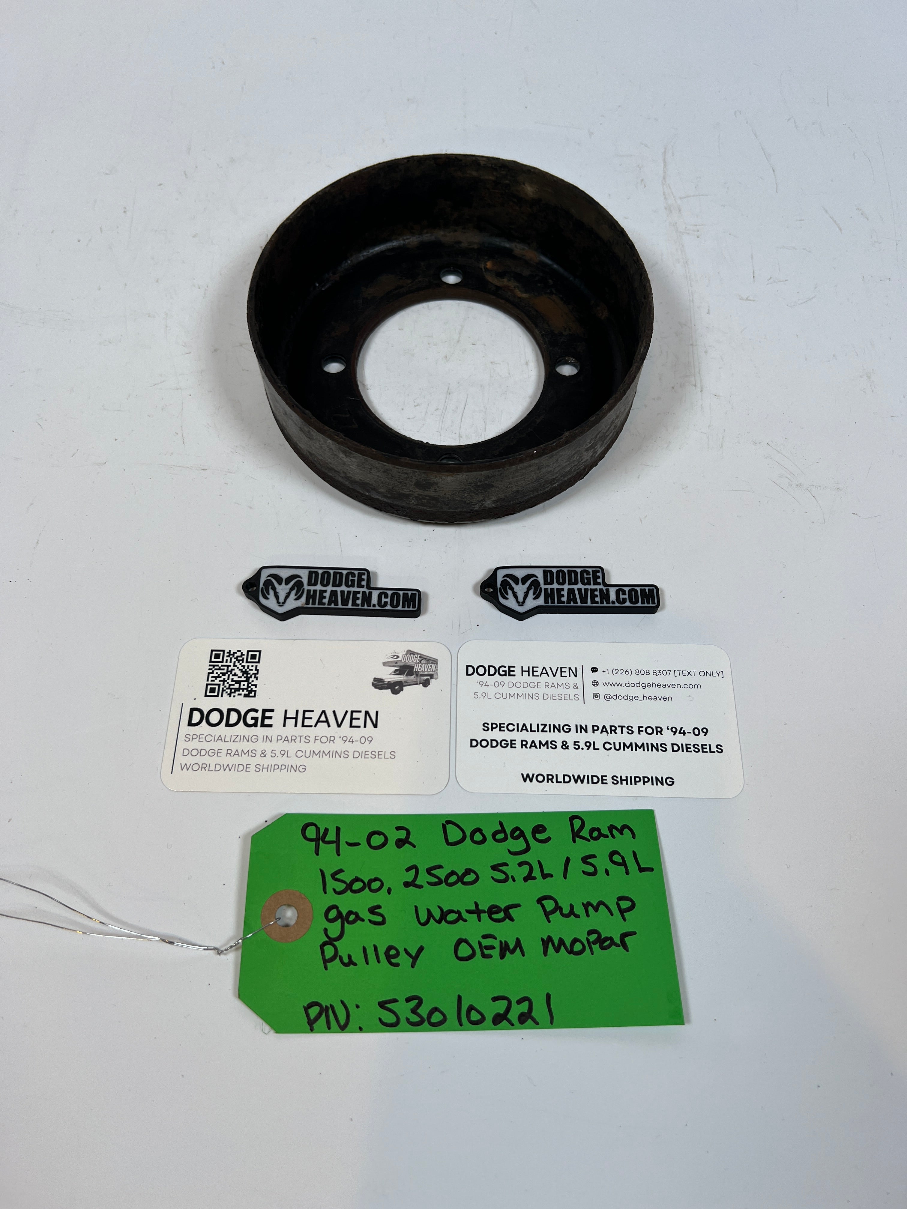 1994-2002 Dodge Ram 1500 2500 5.2L / 5.9L Gas Water Pump Pulley