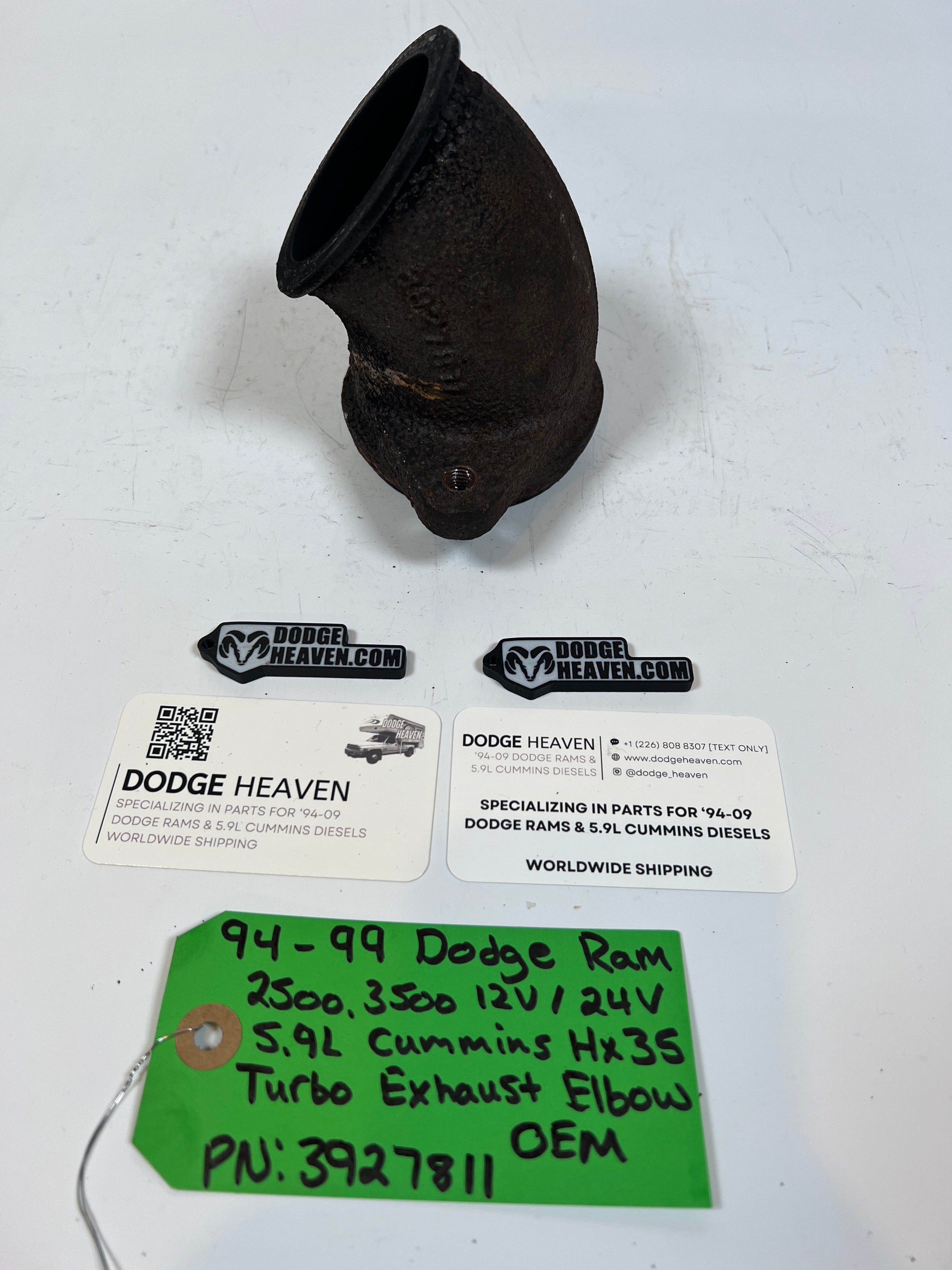 1994-1999 Dodge Ram 2500 3500 12V & 24V 5.9L Cummins HX35 Turbo Exhuast Elbow