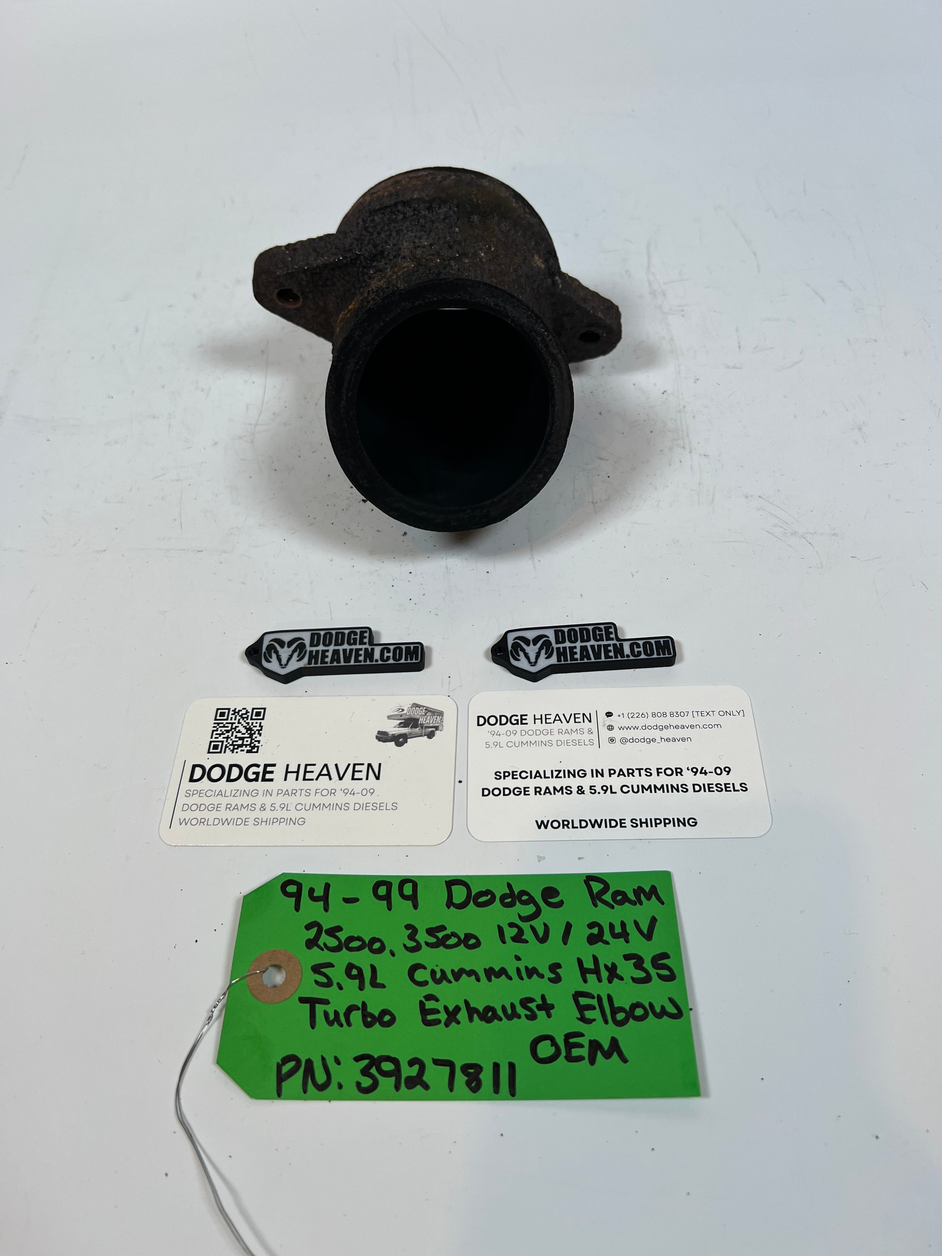 1994-1999 Dodge Ram 2500 3500 12V & 24V 5.9L Cummins HX35 Turbo Exhuast Elbow