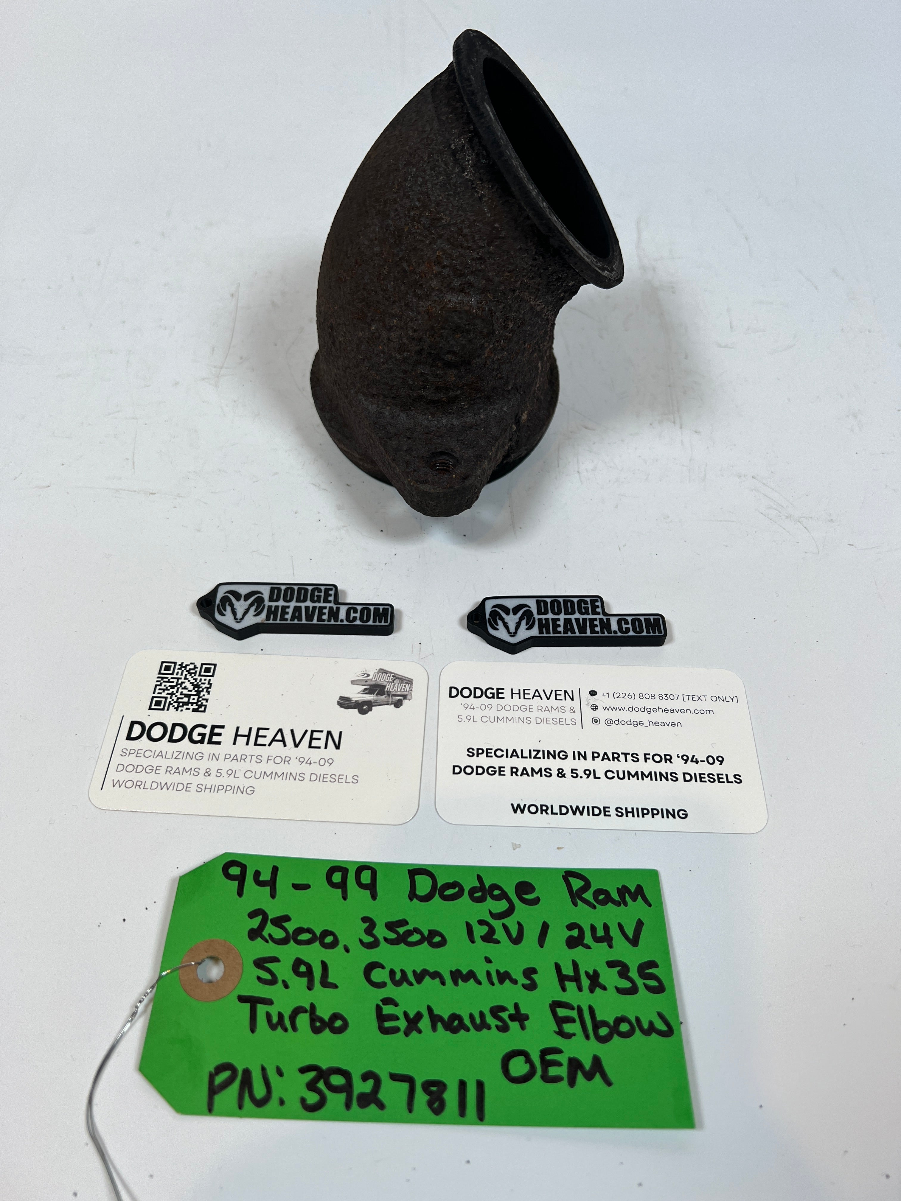 1994-1999 Dodge Ram 2500 3500 12V & 24V 5.9L Cummins HX35 Turbo Exhuast Elbow