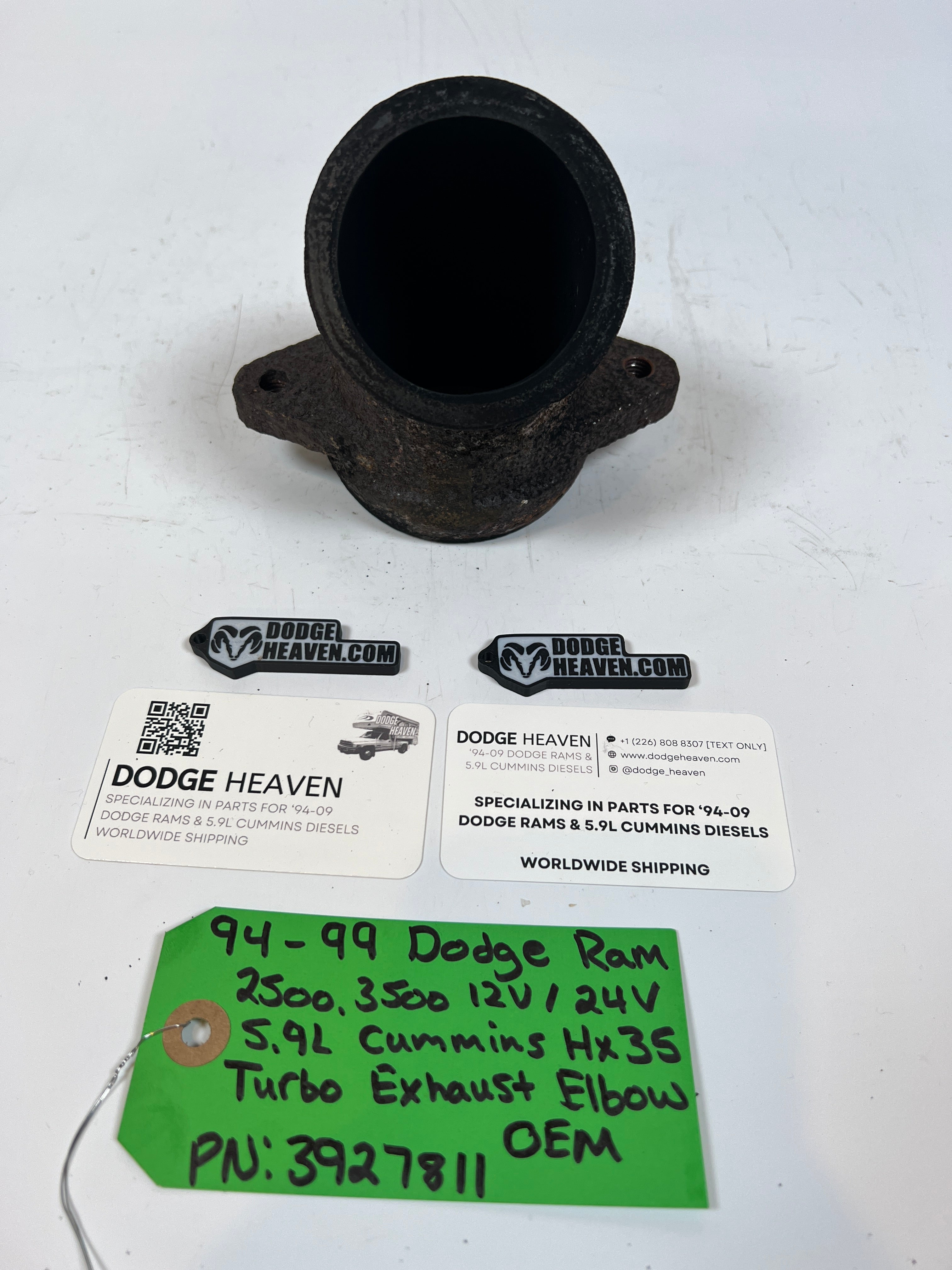 1994-1999 Dodge Ram 2500 3500 12V & 24V 5.9L Cummins HX35 Turbo Exhuast Elbow