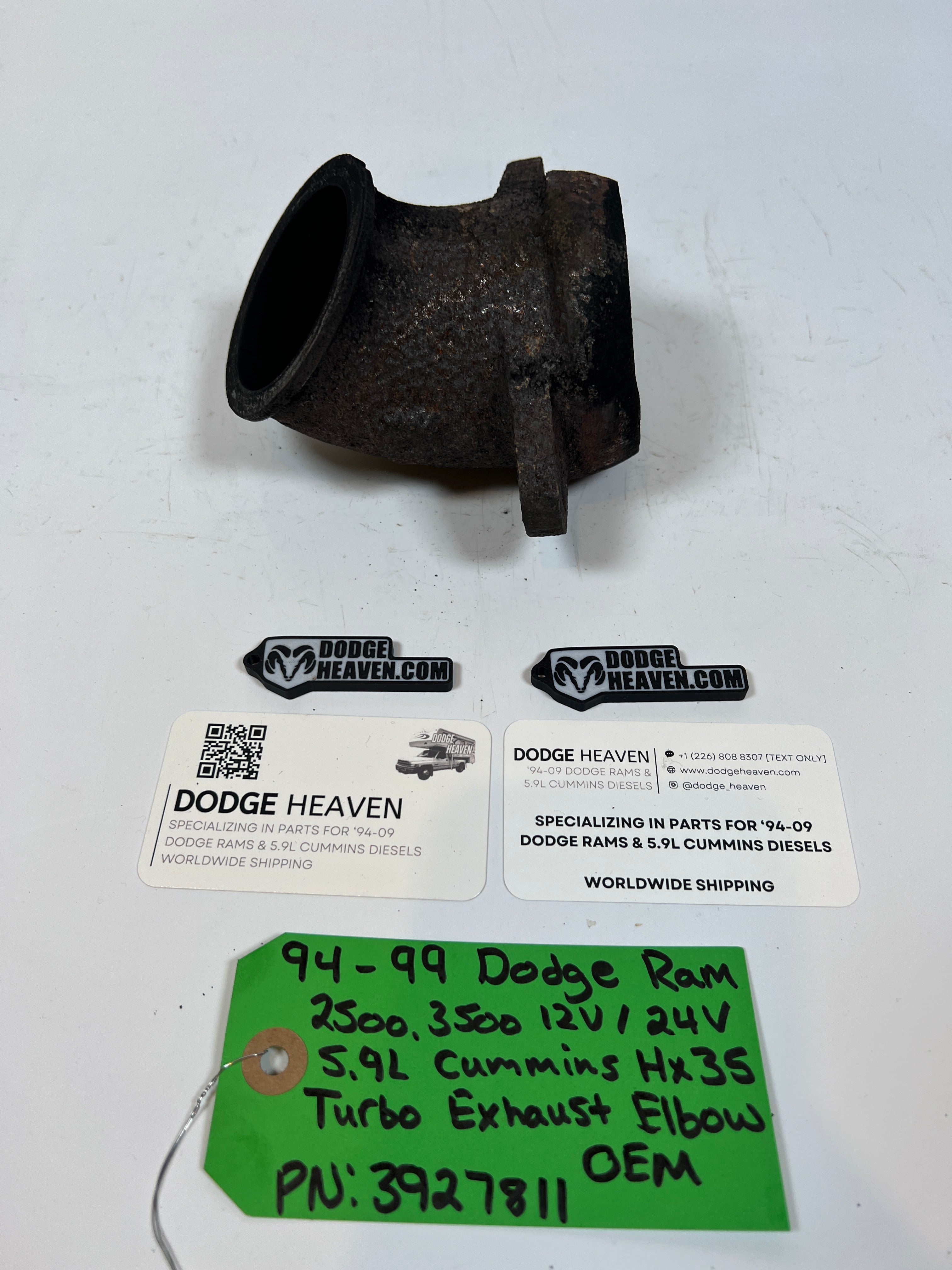 1994-1999 Dodge Ram 2500 3500 12V & 24V 5.9L Cummins HX35 Turbo Exhuast Elbow