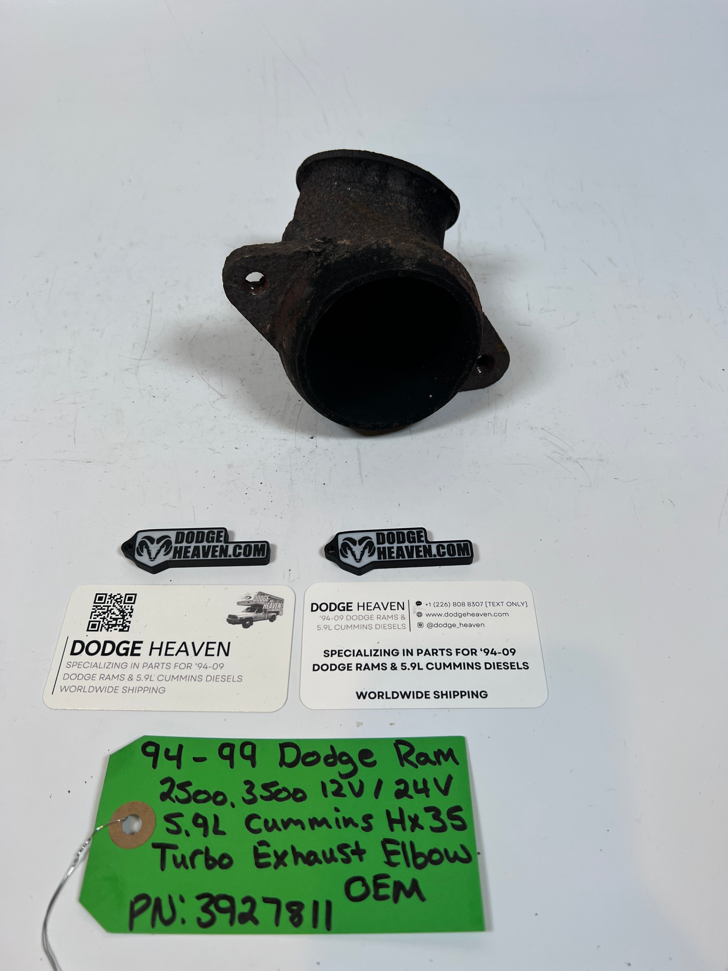 1994-1999 Dodge Ram 2500 3500 12V & 24V 5.9L Cummins HX35 Turbo Exhuast Elbow
