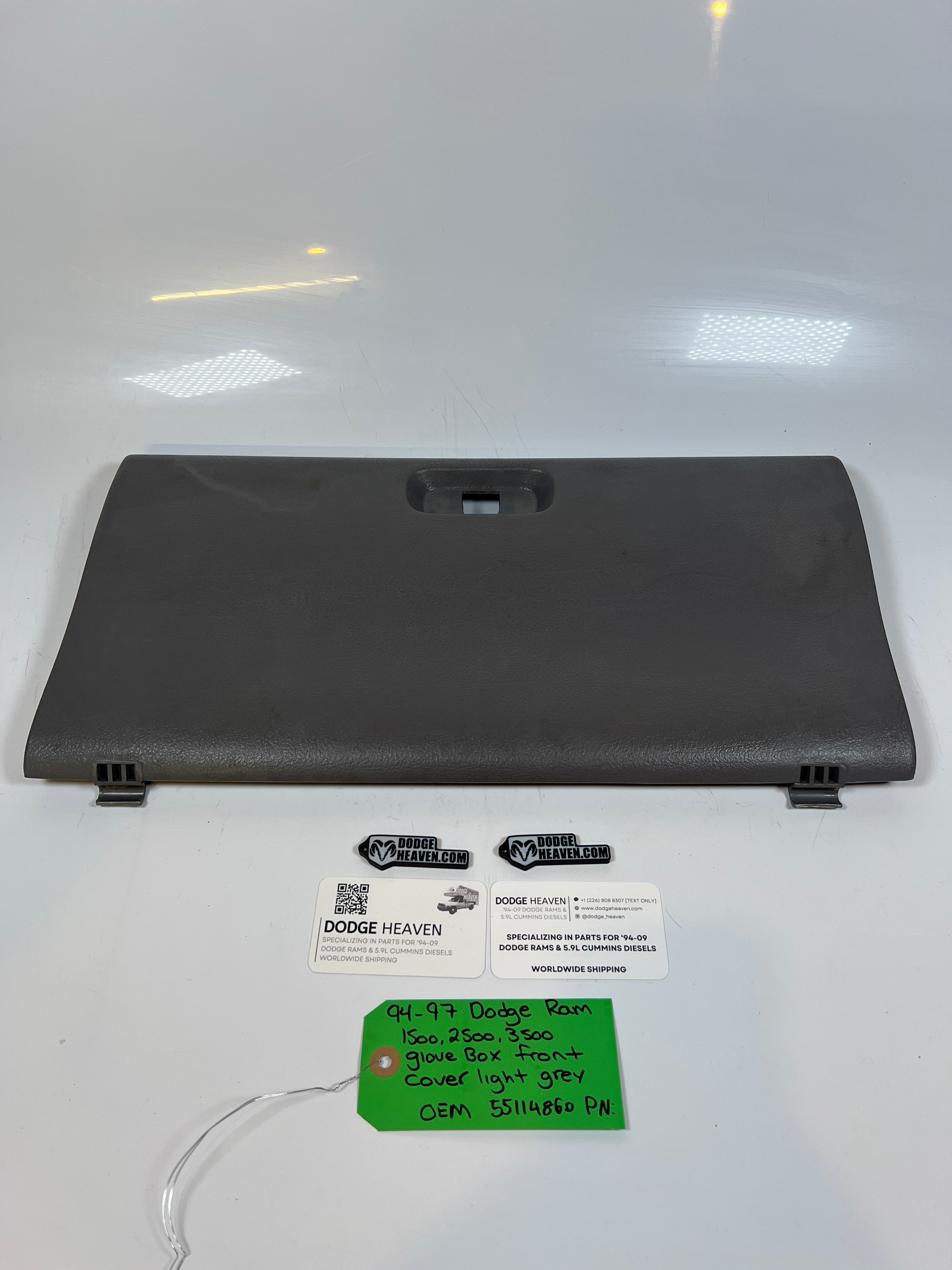 1994-1997 Dodge Ram 1500-3500 Glove Box Front Cover Light Grey