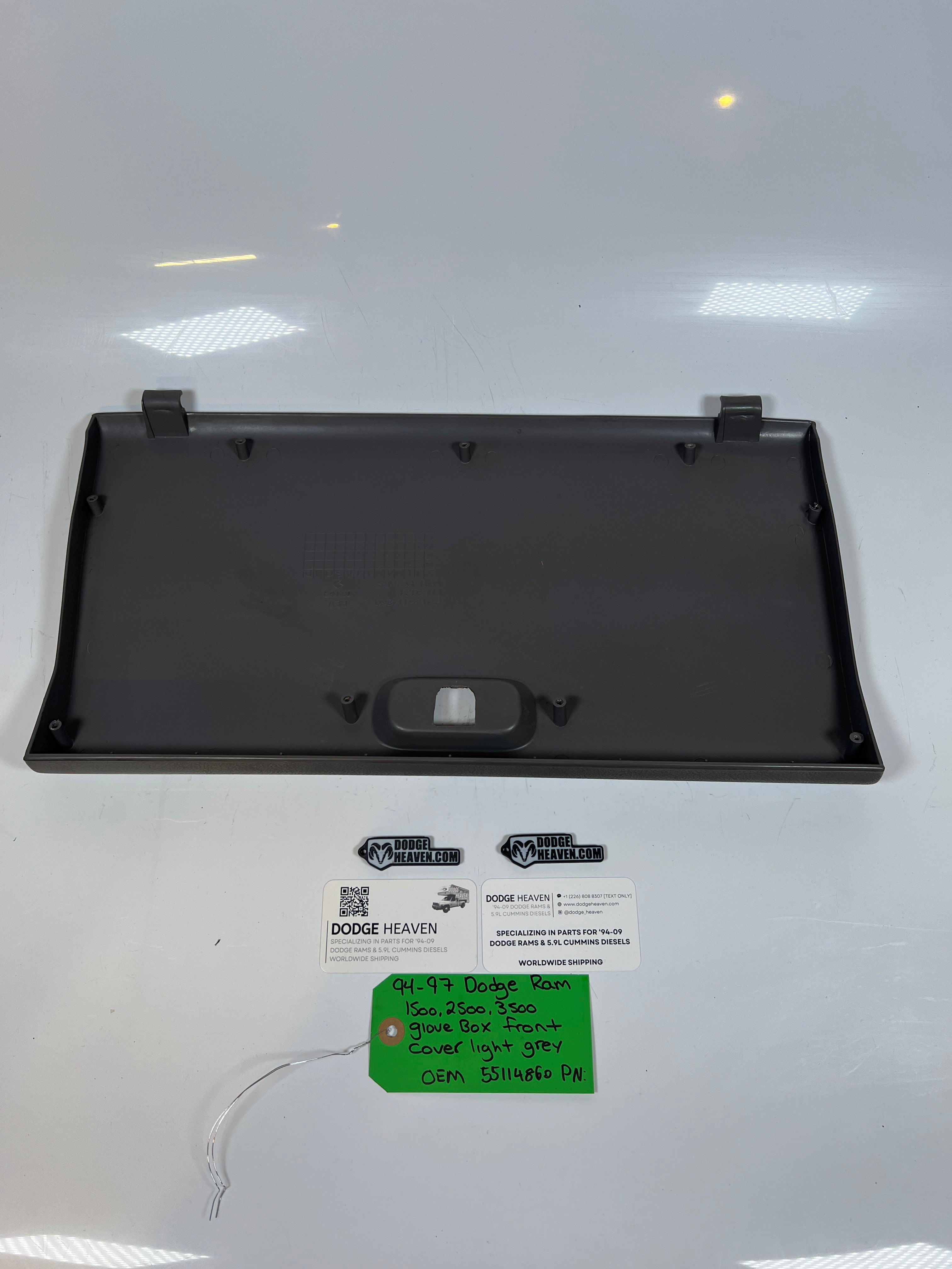 1994-1997 Dodge Ram 1500-3500 Glove Box Front Cover Light Grey