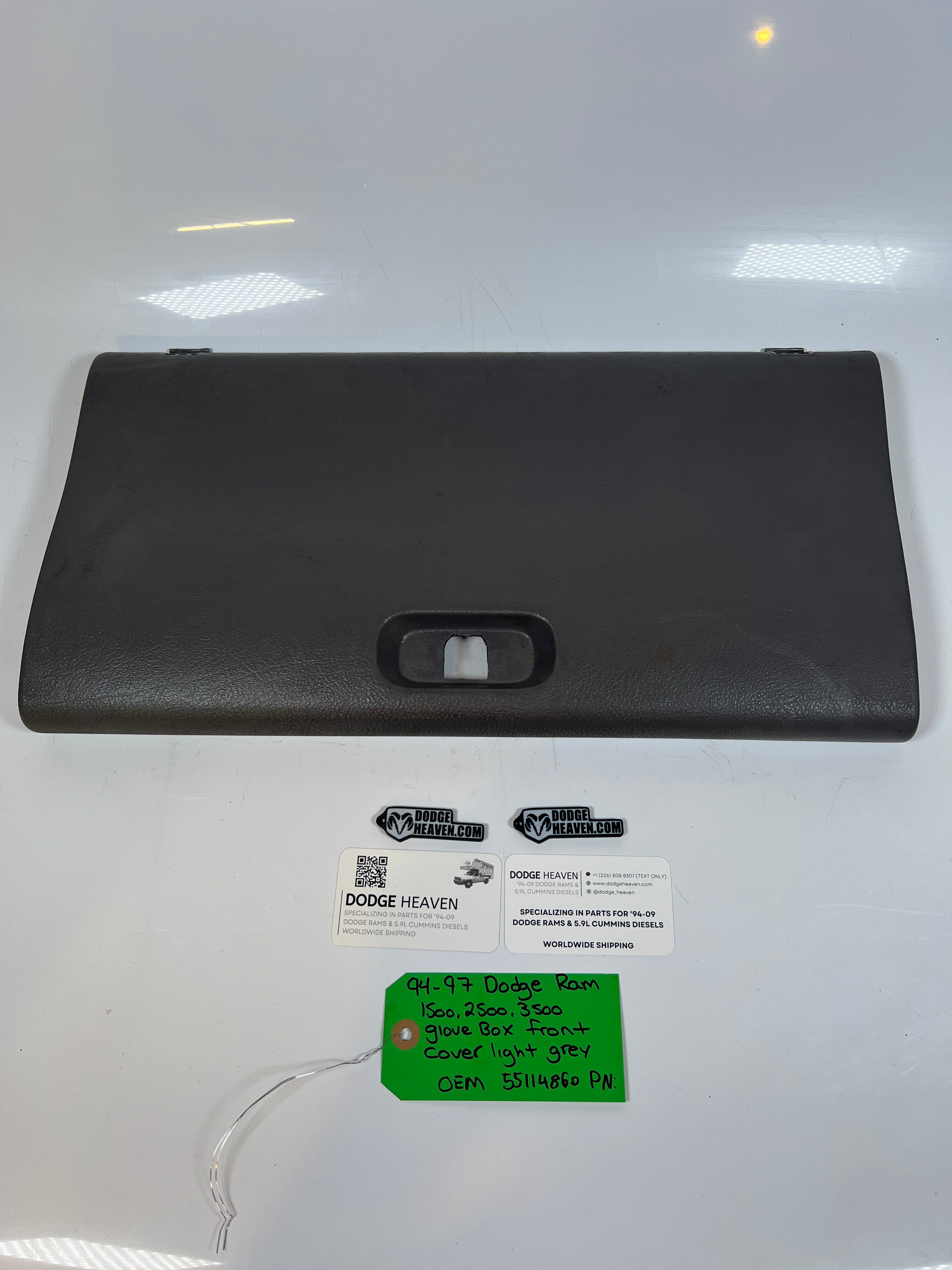 1994-1997 Dodge Ram 1500-3500 Glove Box Front Cover Light Grey