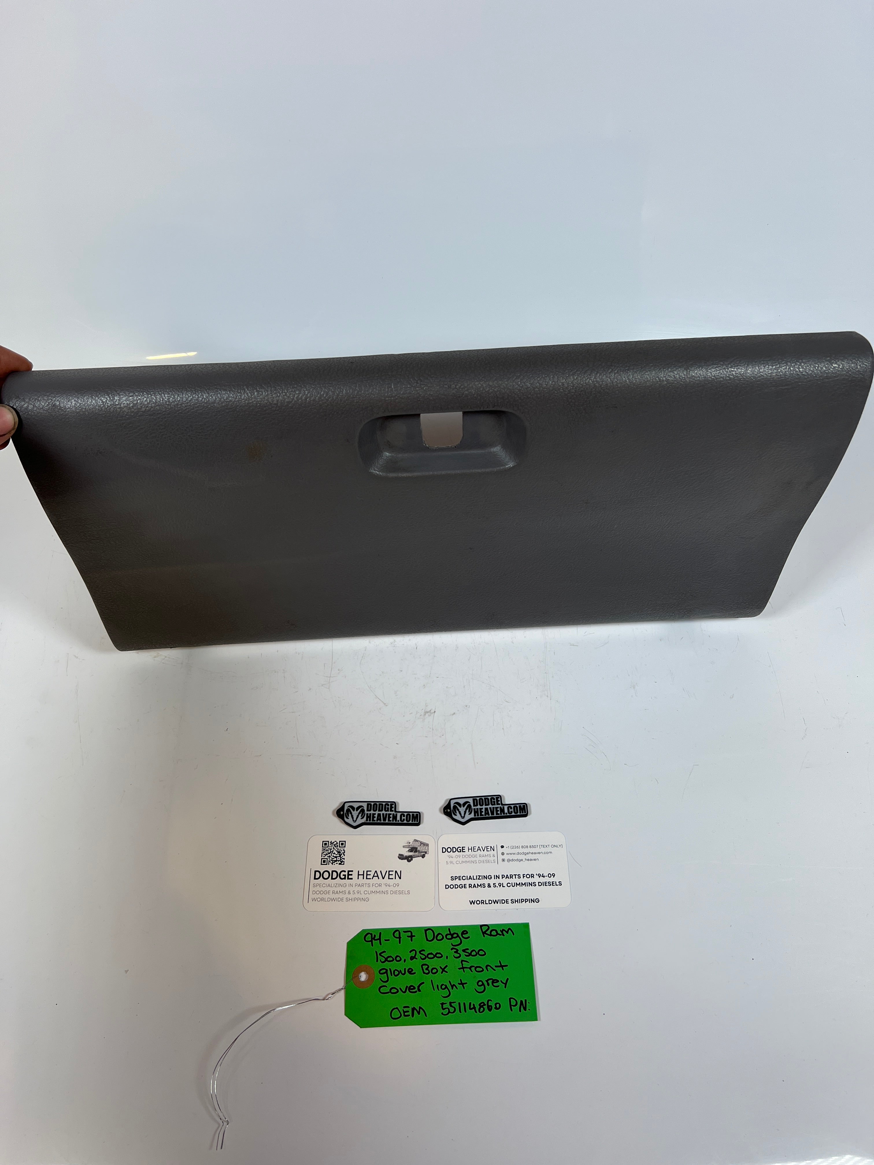 1994-1997 Dodge Ram 1500-3500 Glove Box Front Cover Light Grey