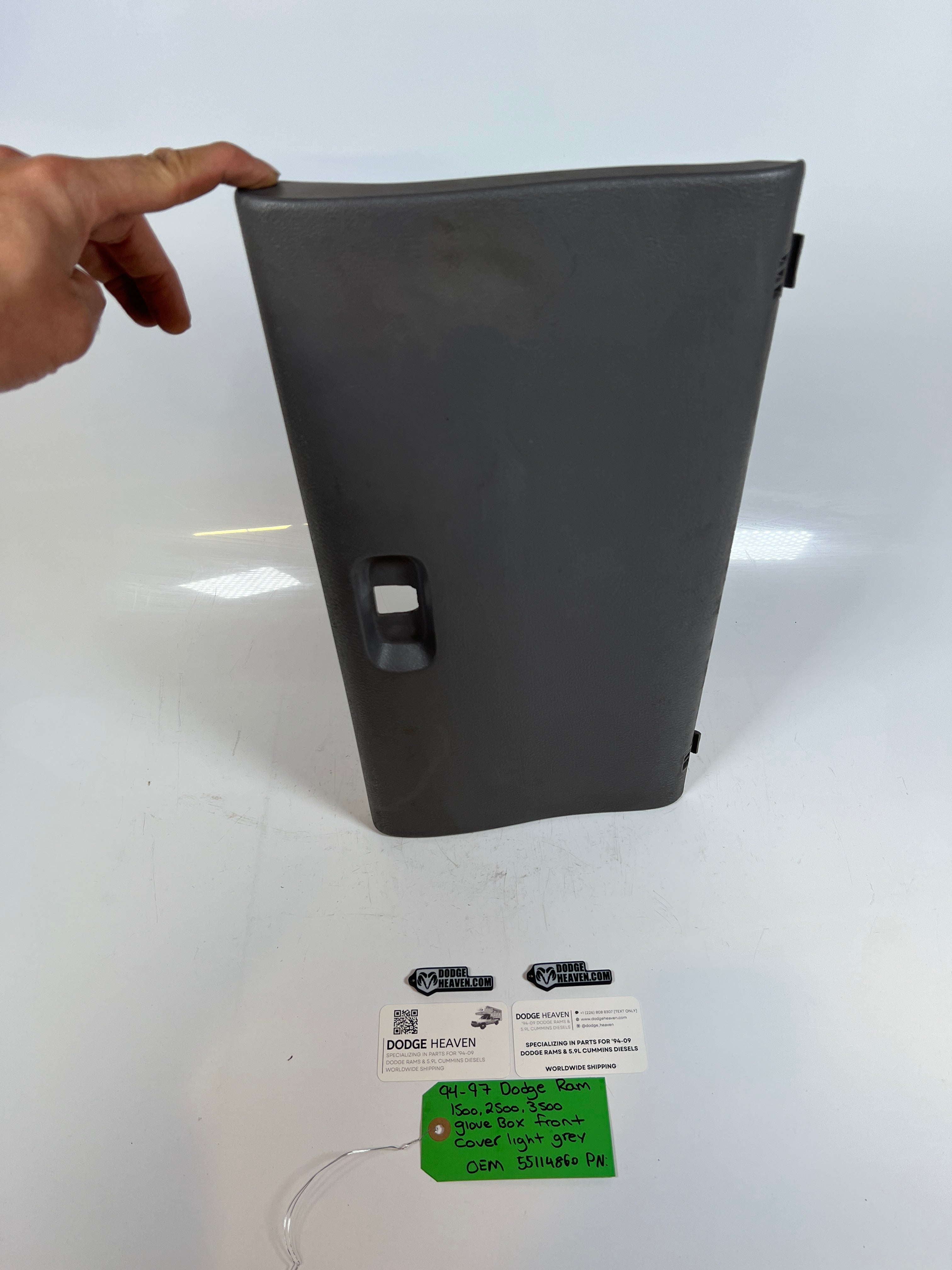 1994-1997 Dodge Ram 1500-3500 Glove Box Front Cover Light Grey