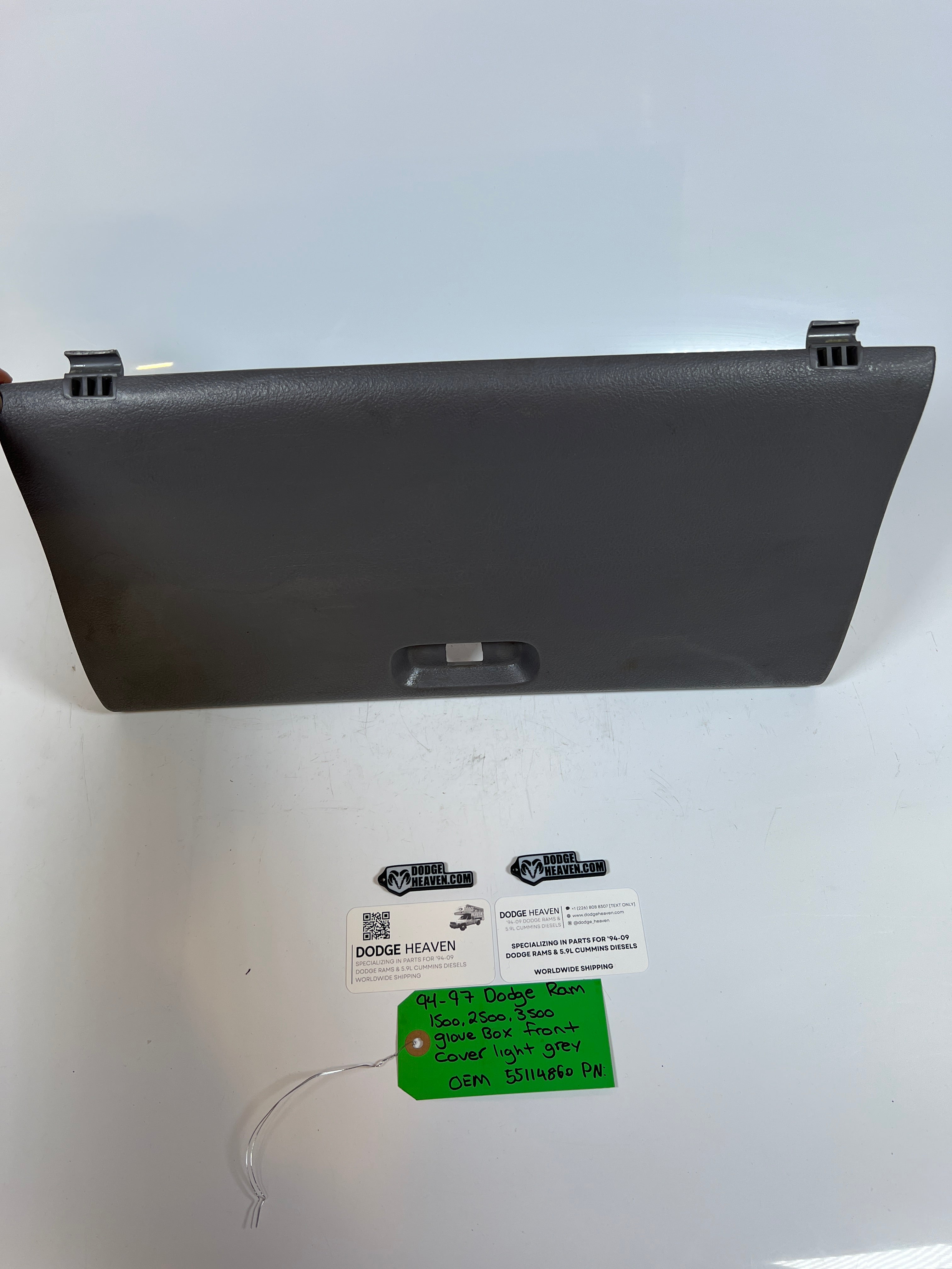 1994-1997 Dodge Ram 1500-3500 Glove Box Front Cover Light Grey