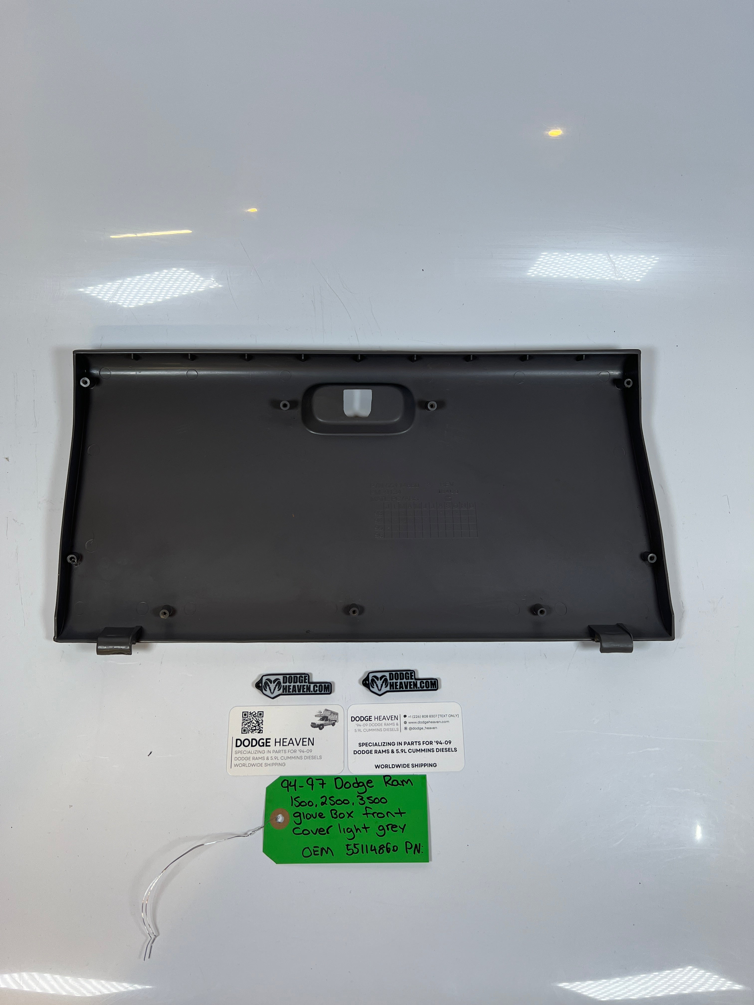 1994-1997 Dodge Ram 1500-3500 Glove Box Front Cover Light Grey