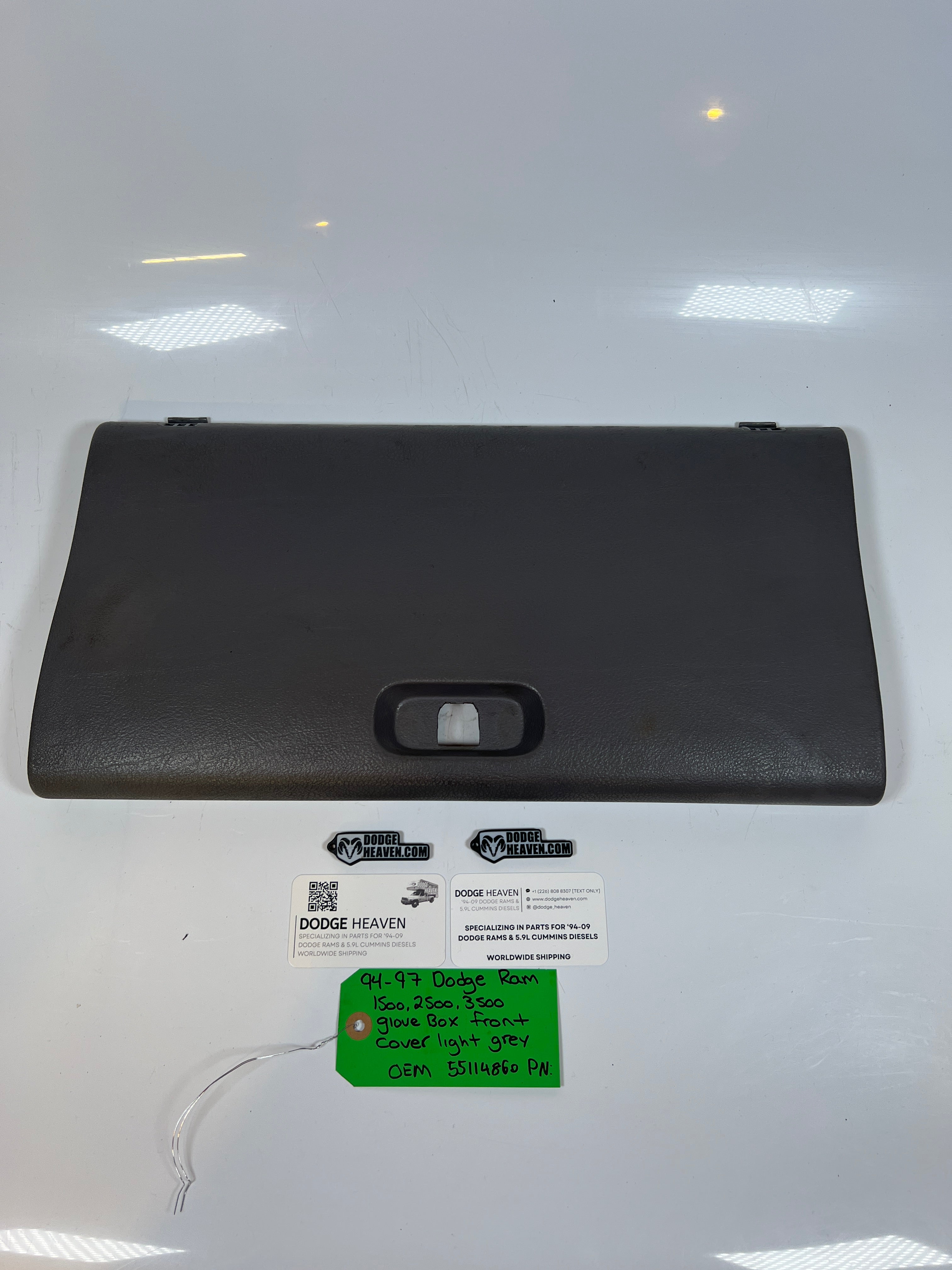 1994-1997 Dodge Ram 1500-3500 Glove Box Front Cover Light Grey
