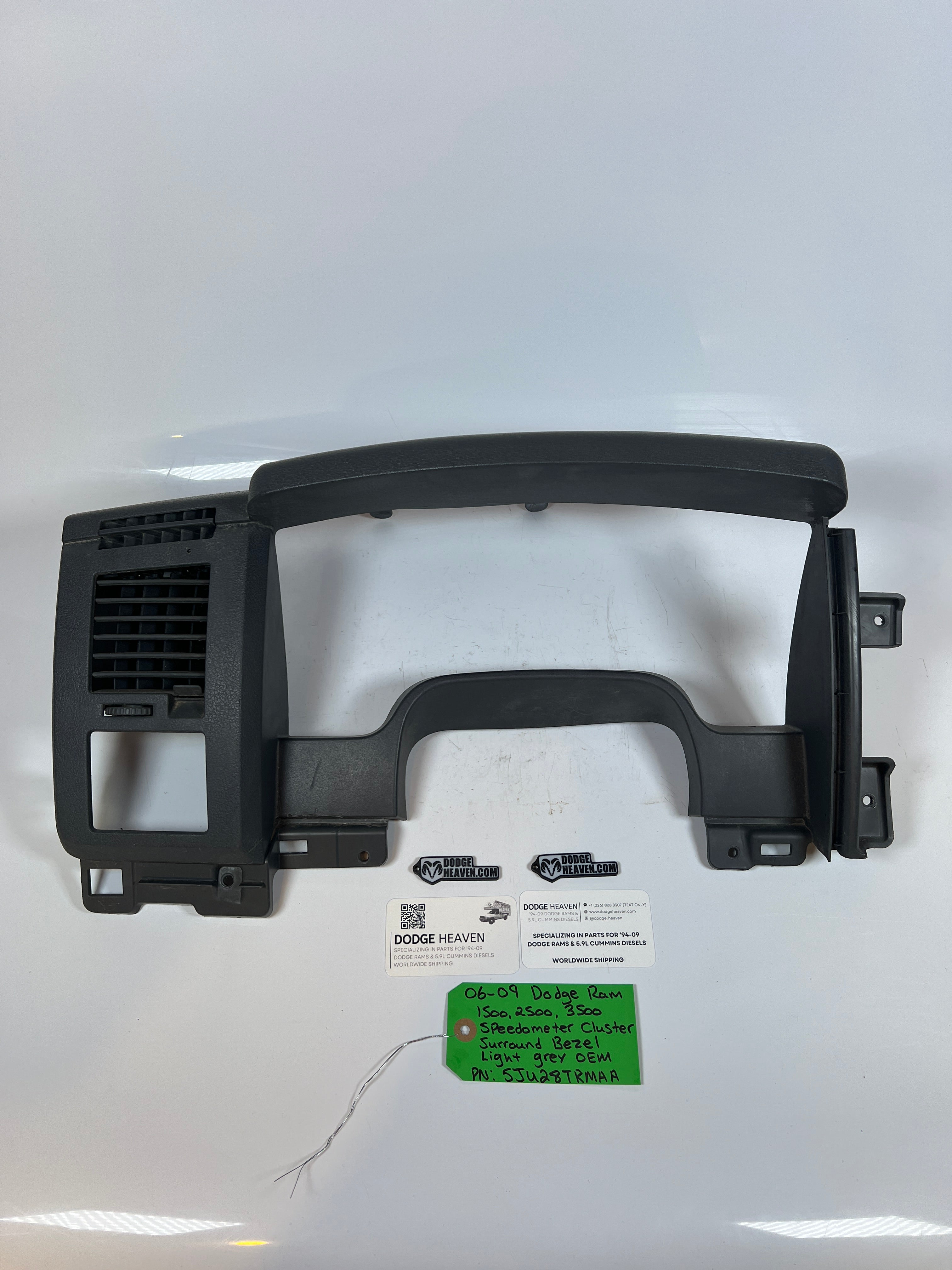 2006-2009 Dodge Ram 1500-3500 Speedometer Cluster Surround Bezel Light Grey