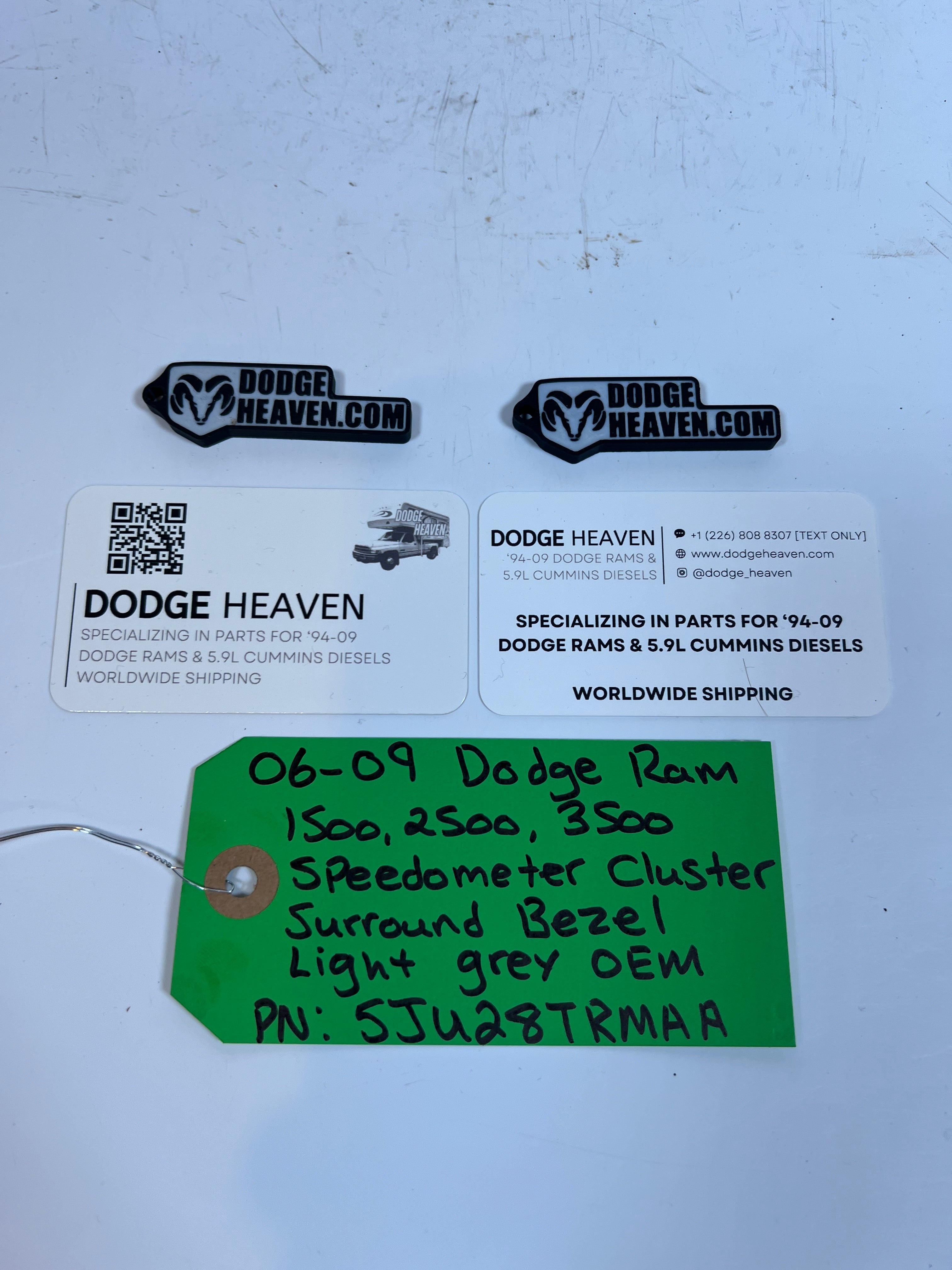 2006-2009 Dodge Ram 1500-3500 Speedometer Cluster Surround Bezel Light Grey