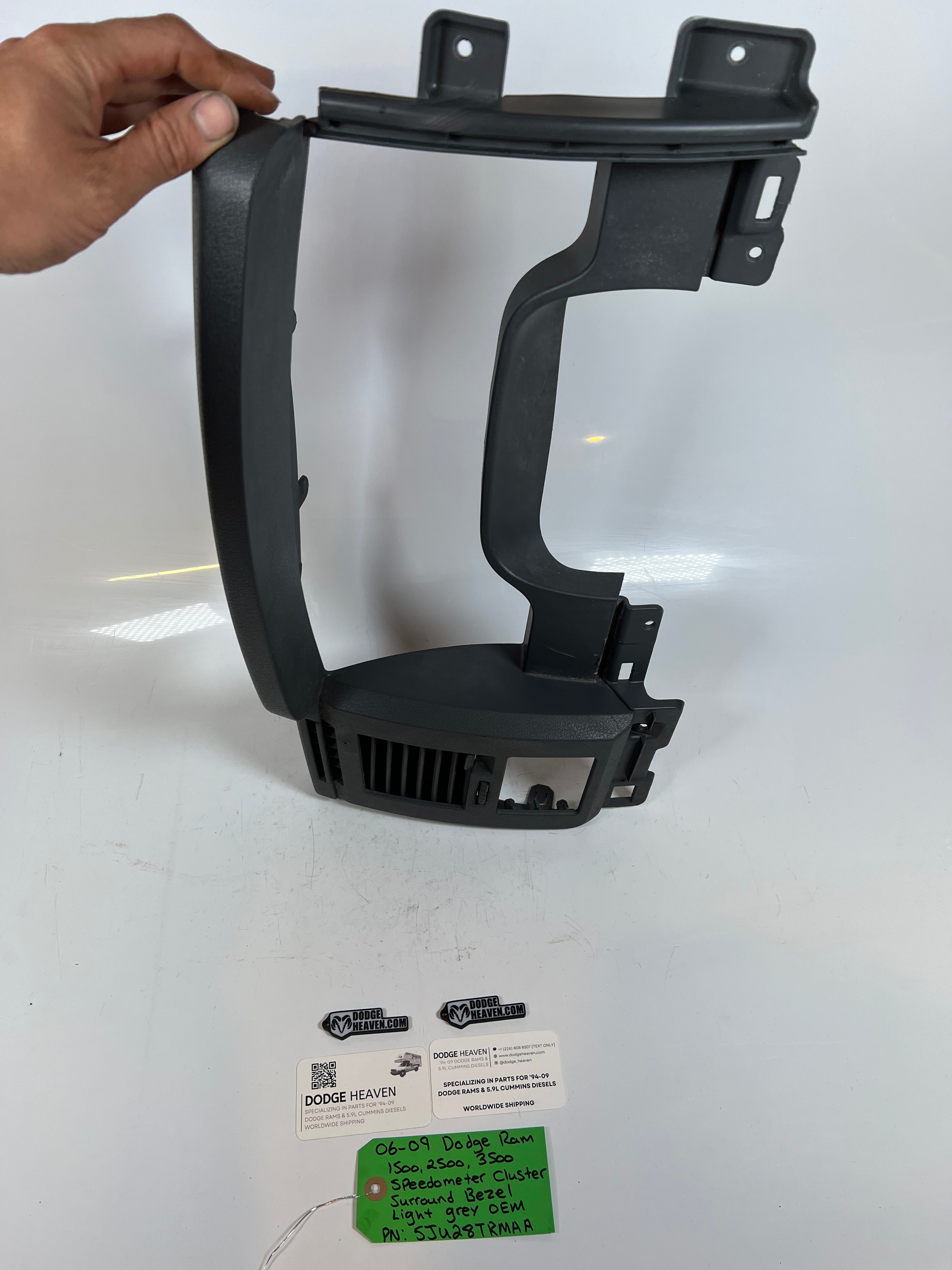2006-2009 Dodge Ram 1500-3500 Speedometer Cluster Surround Bezel Light Grey