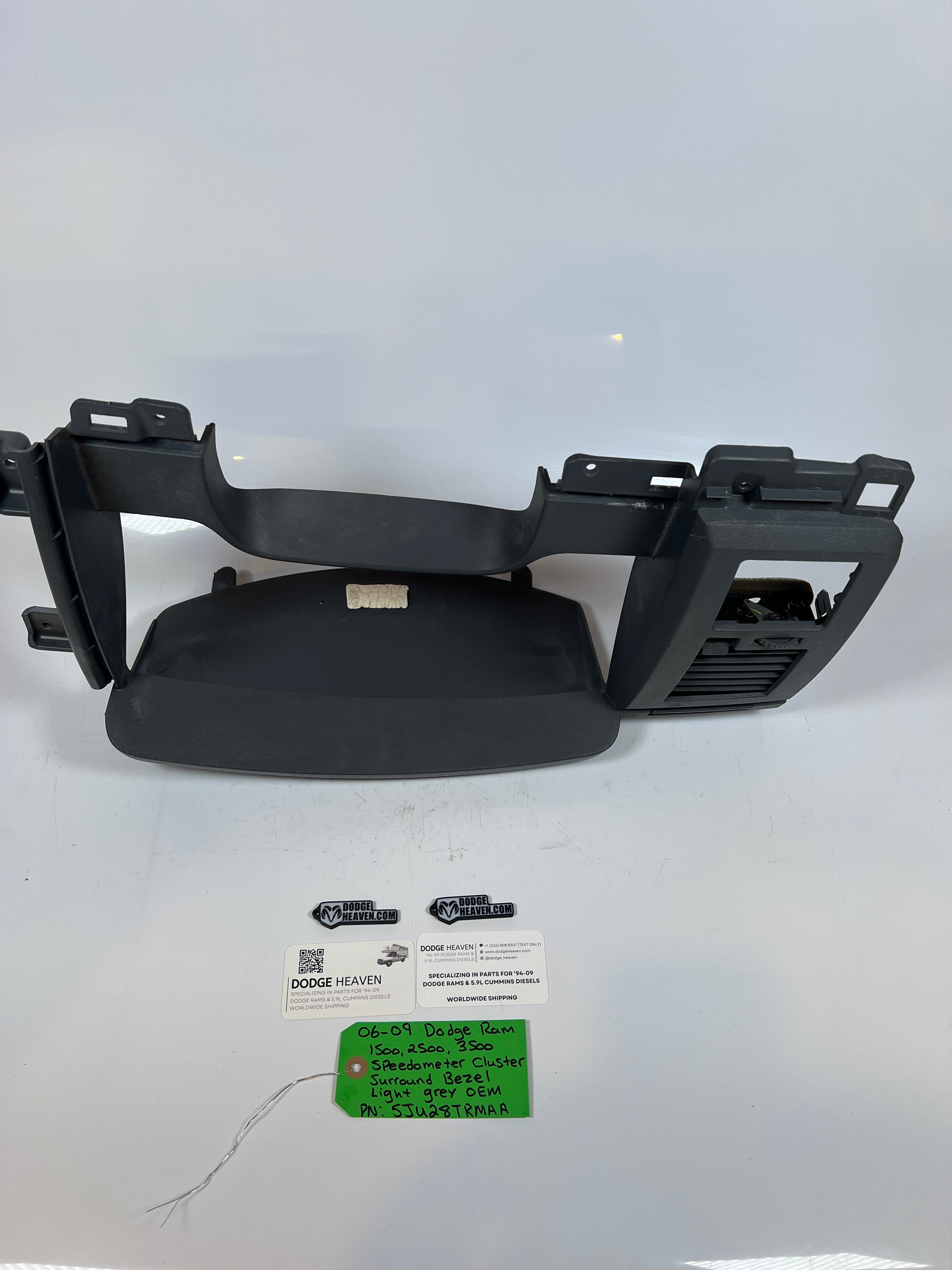 2006-2009 Dodge Ram 1500-3500 Speedometer Cluster Surround Bezel Light Grey