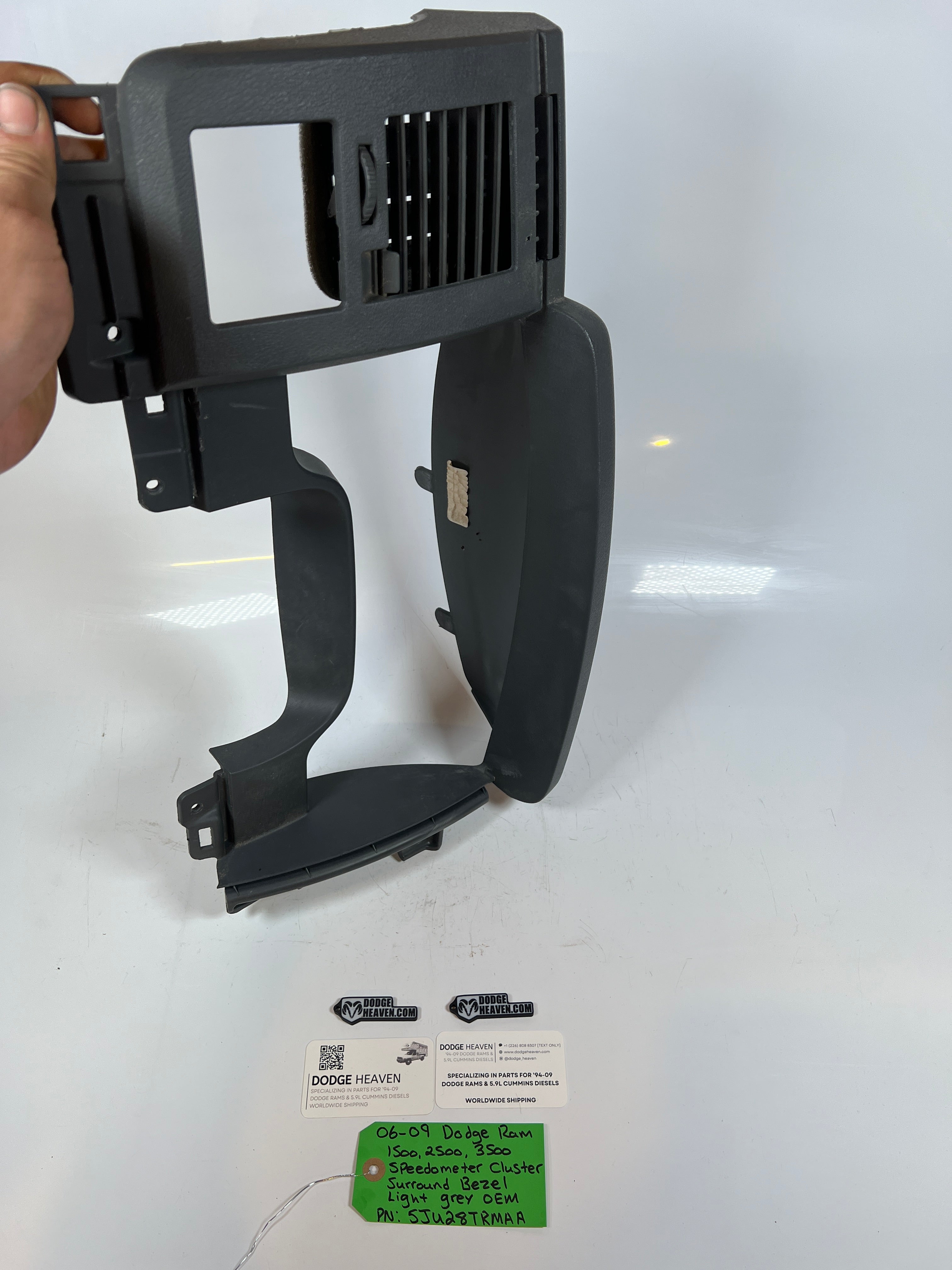 2006-2009 Dodge Ram 1500-3500 Speedometer Cluster Surround Bezel Light Grey