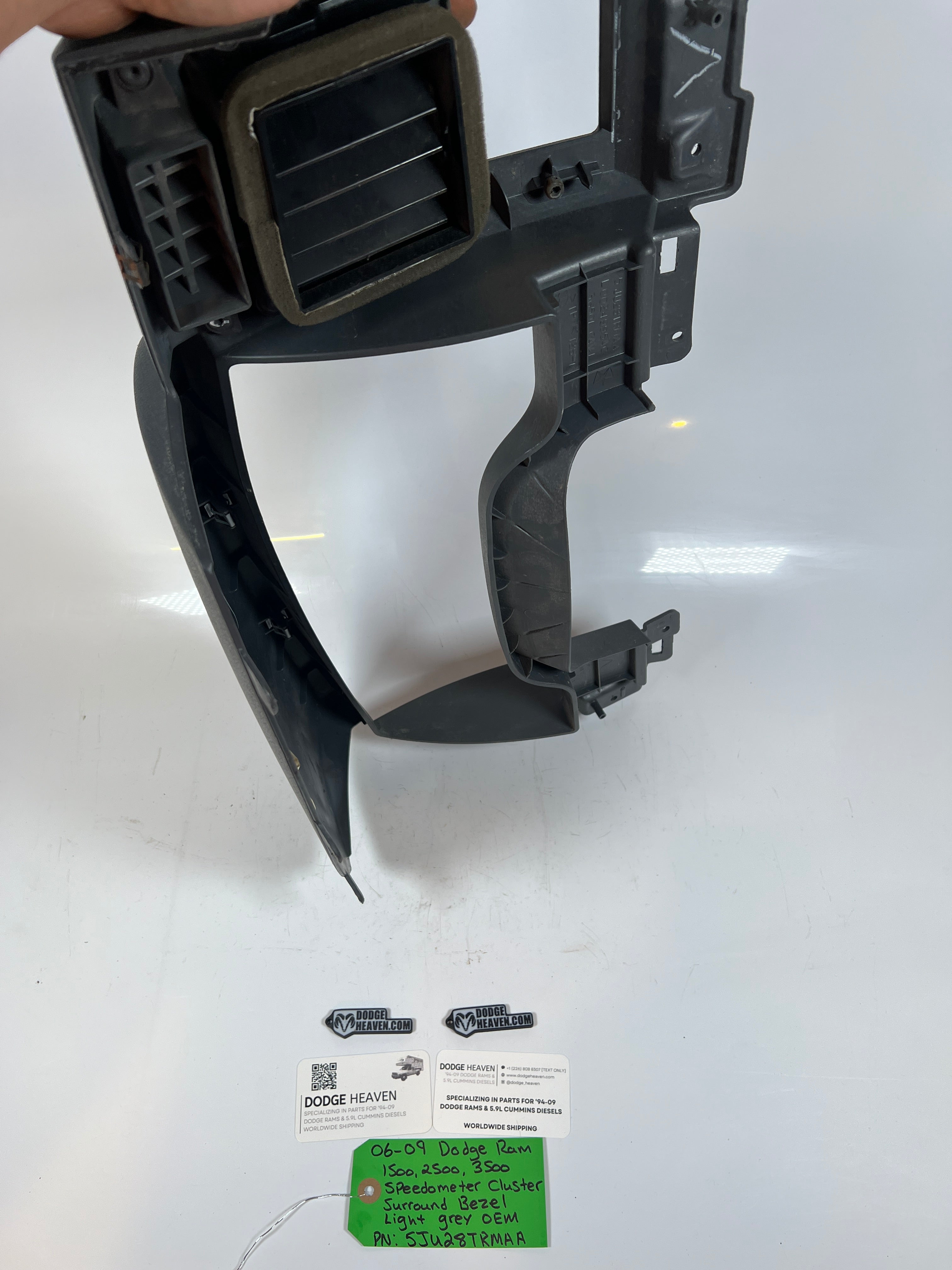 2006-2009 Dodge Ram 1500-3500 Speedometer Cluster Surround Bezel Light Grey