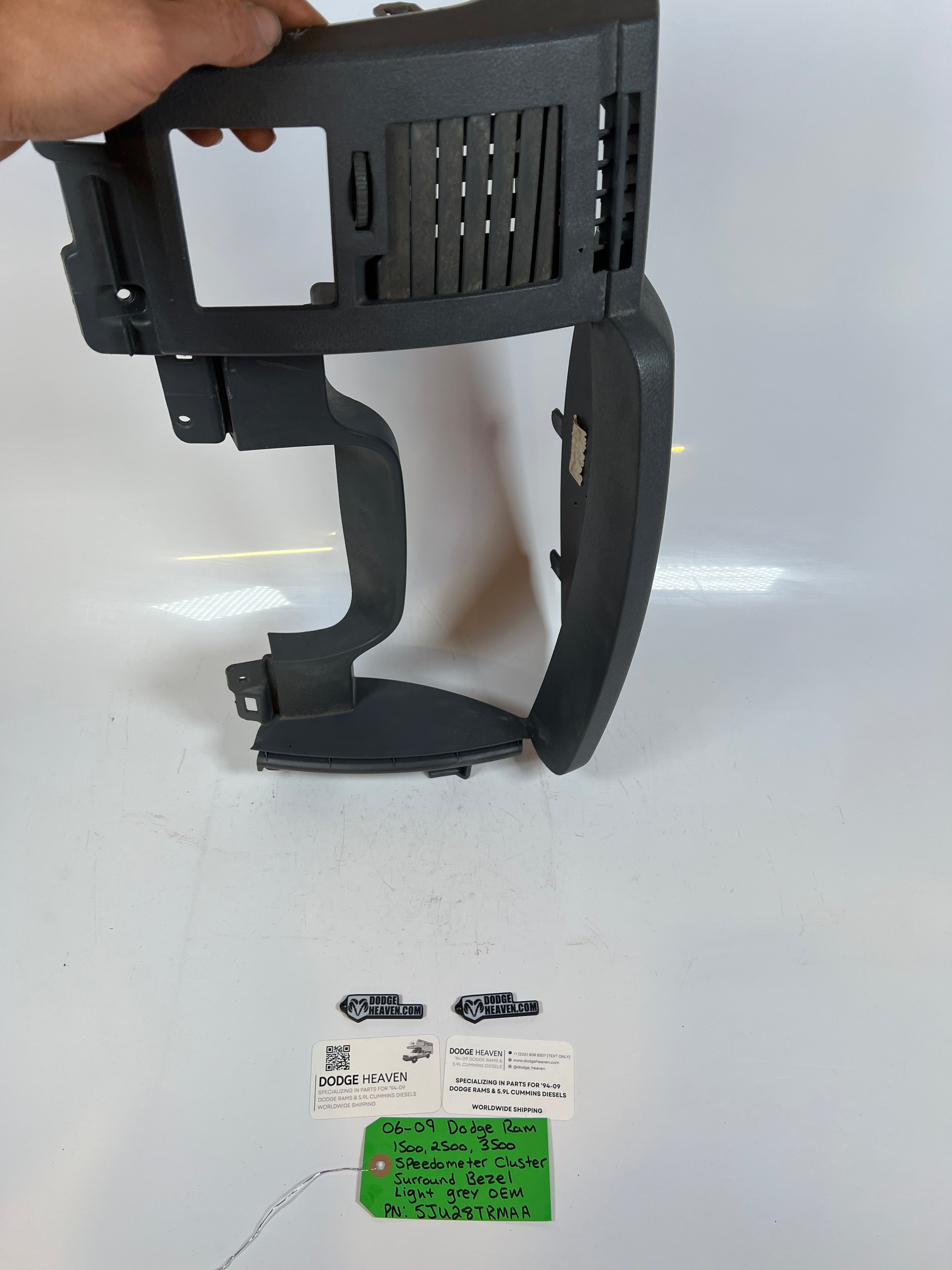 2006-2009 Dodge Ram 1500-3500 Speedometer Cluster Surround Bezel Light Grey