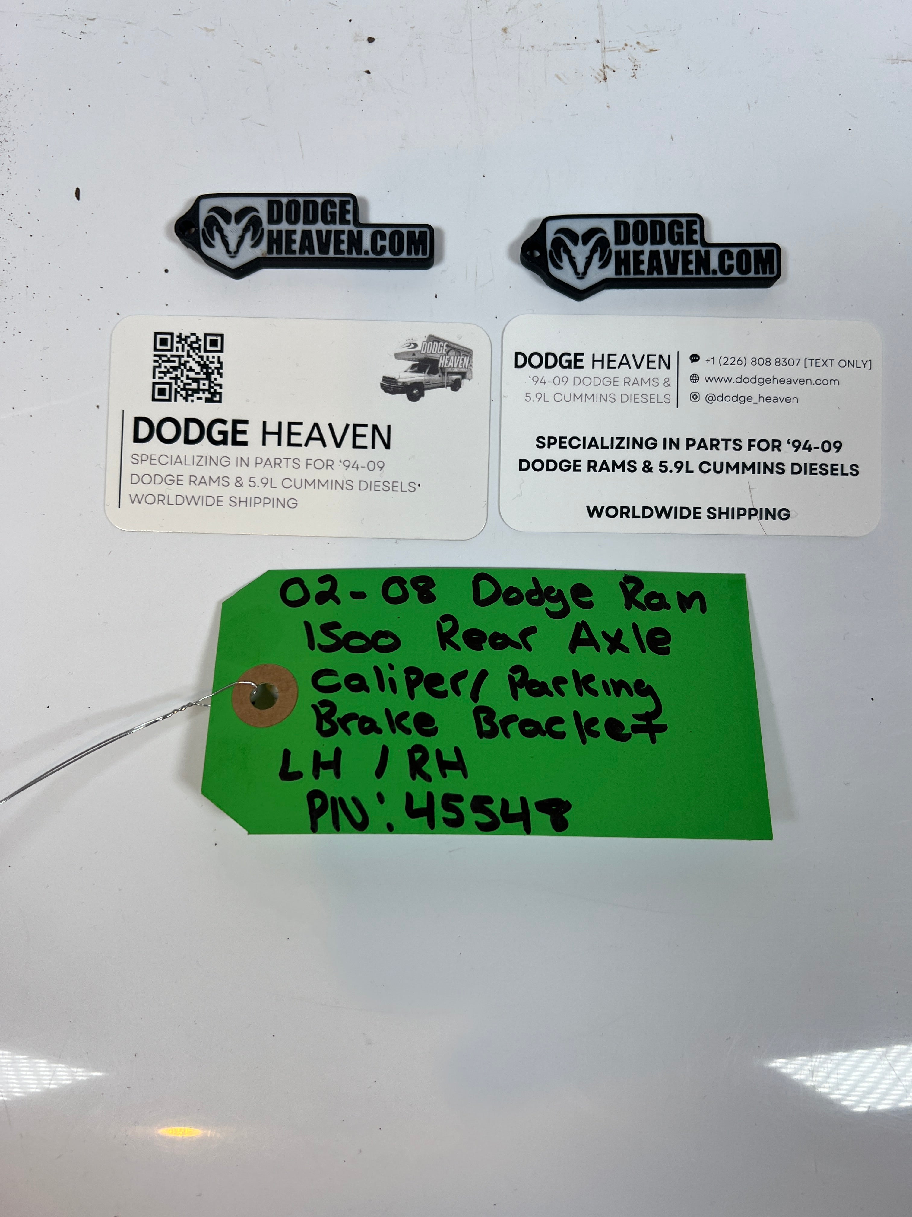 2002-2008 Dodge Ram 1500 Rear Axle Caliper / Parking Brake Bracket LH/RH