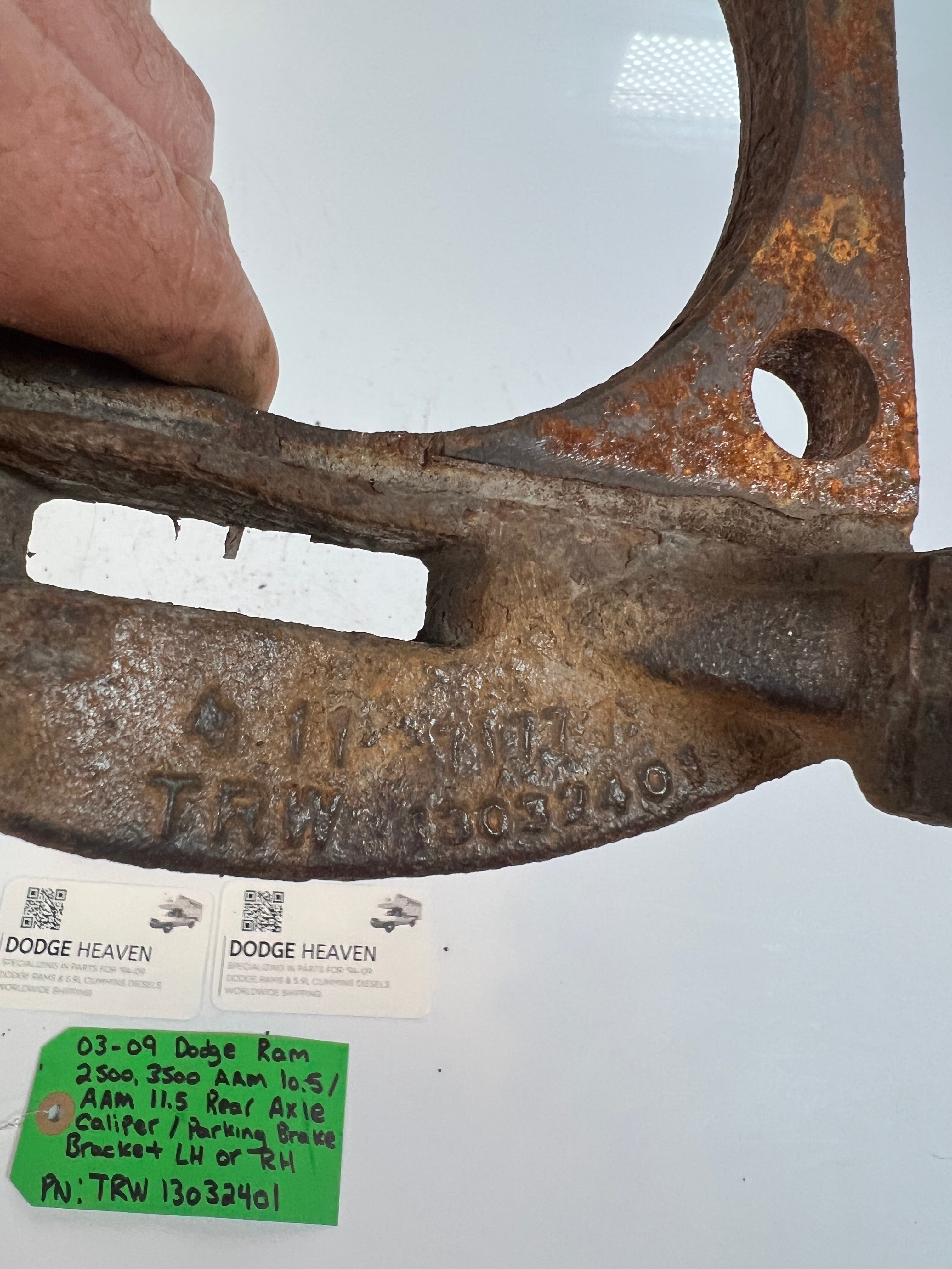 2003-2009 Dodge Ram 2500 3500 Rear Axle Caliper / Parking Brake Bracket