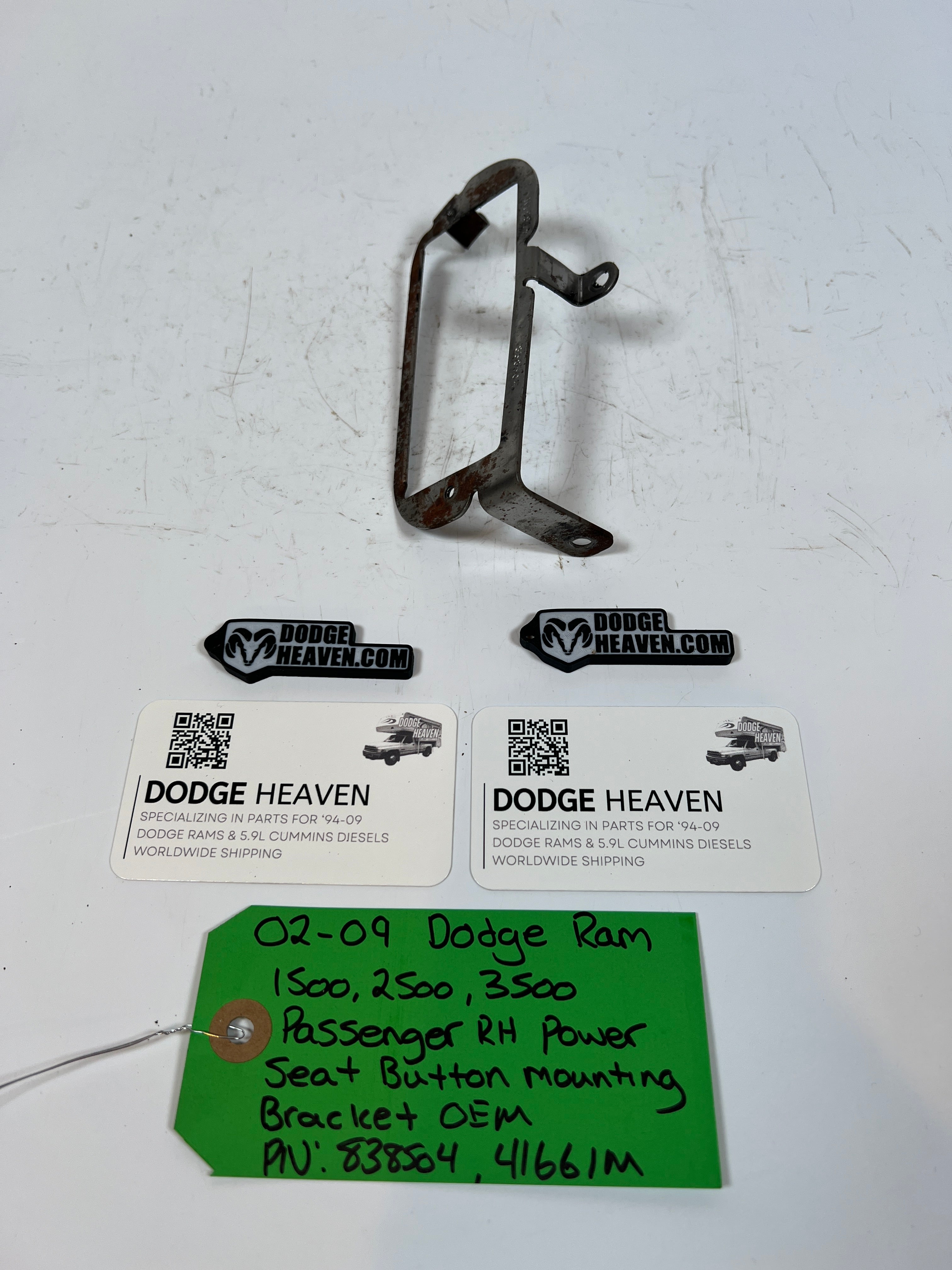 2002-2009 Dodge Ram 1500-3500 Passenger Power Seat Button Mounting Bracket