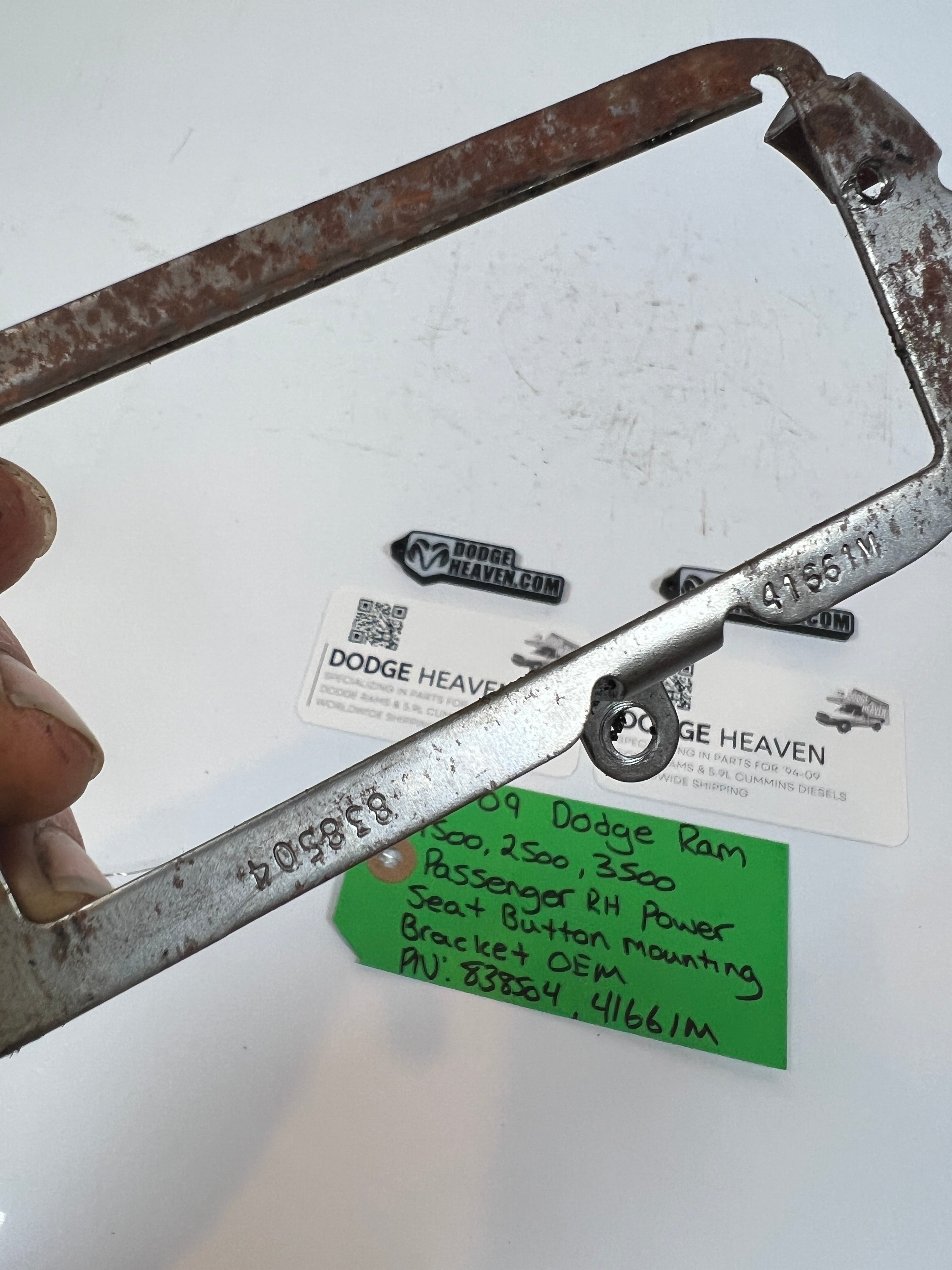 2002-2009 Dodge Ram 1500-3500 Passenger Power Seat Button Mounting Bracket