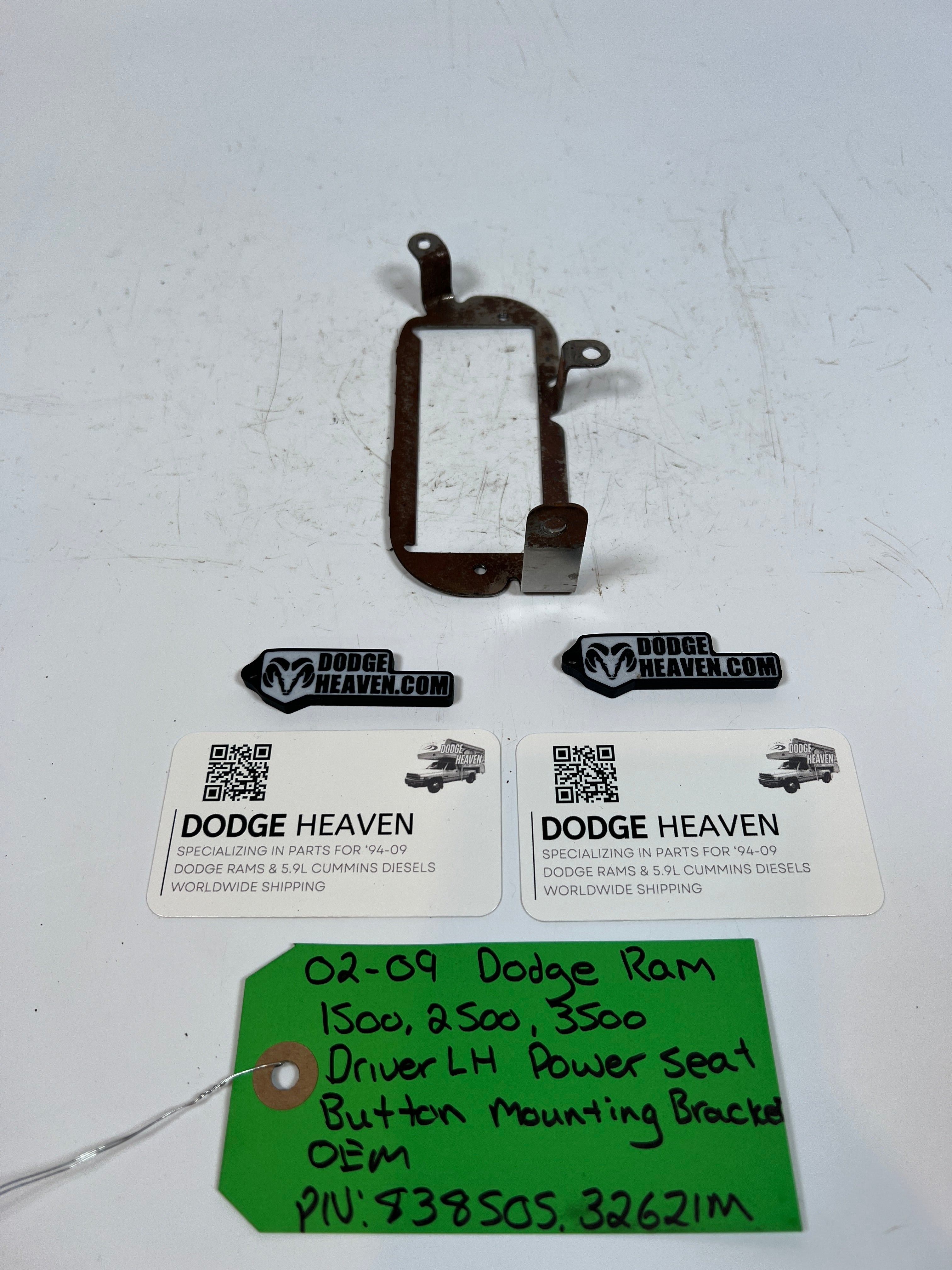 2002-2009 Dodge Ram 1500-3500 Driver LH Power Seat Button Mounting Bracket