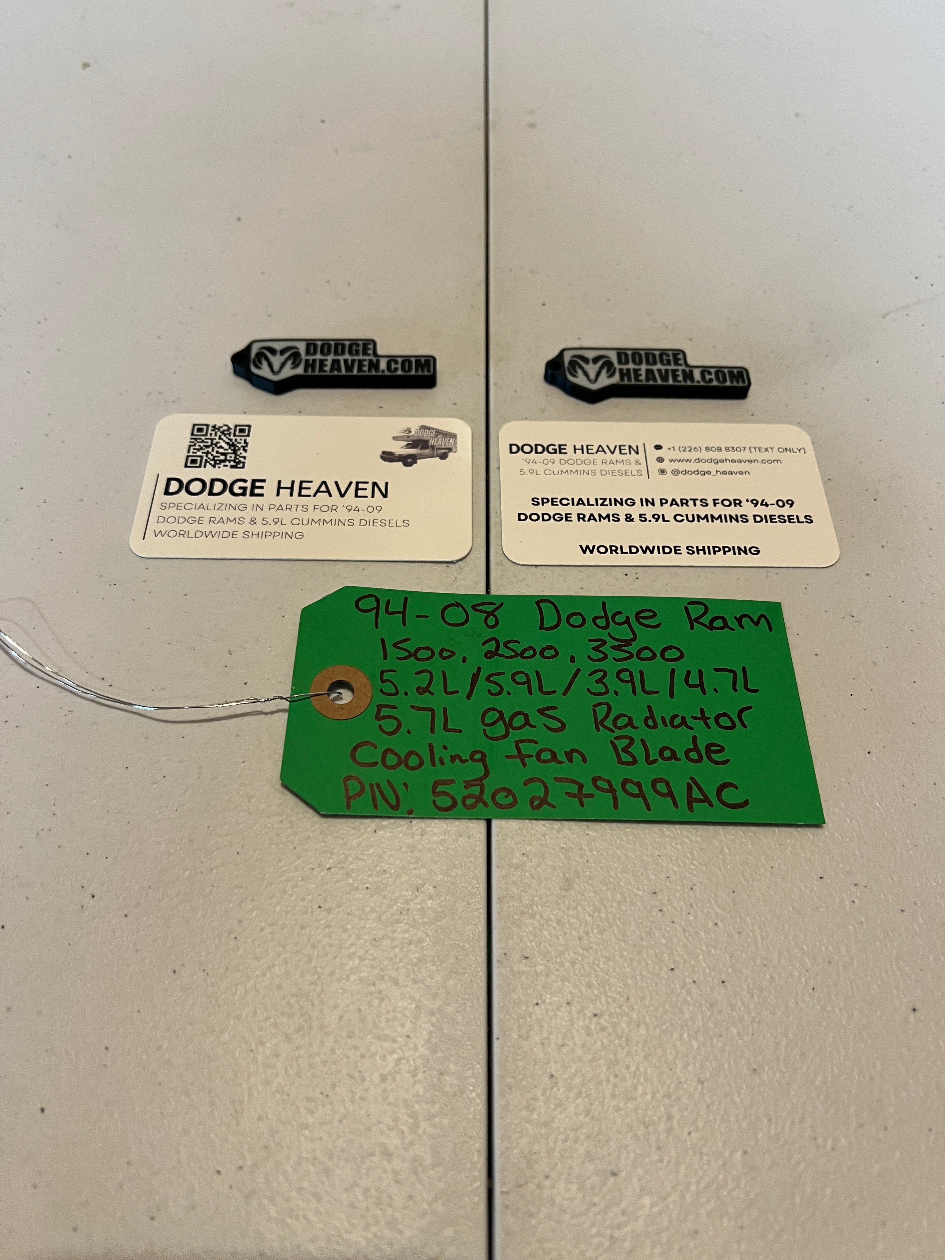 1994-2008 Dodge Ram 1500-3500 5.2 5.9 3.9 4.7 5.7L Gas Engine Cooling Fan Blade