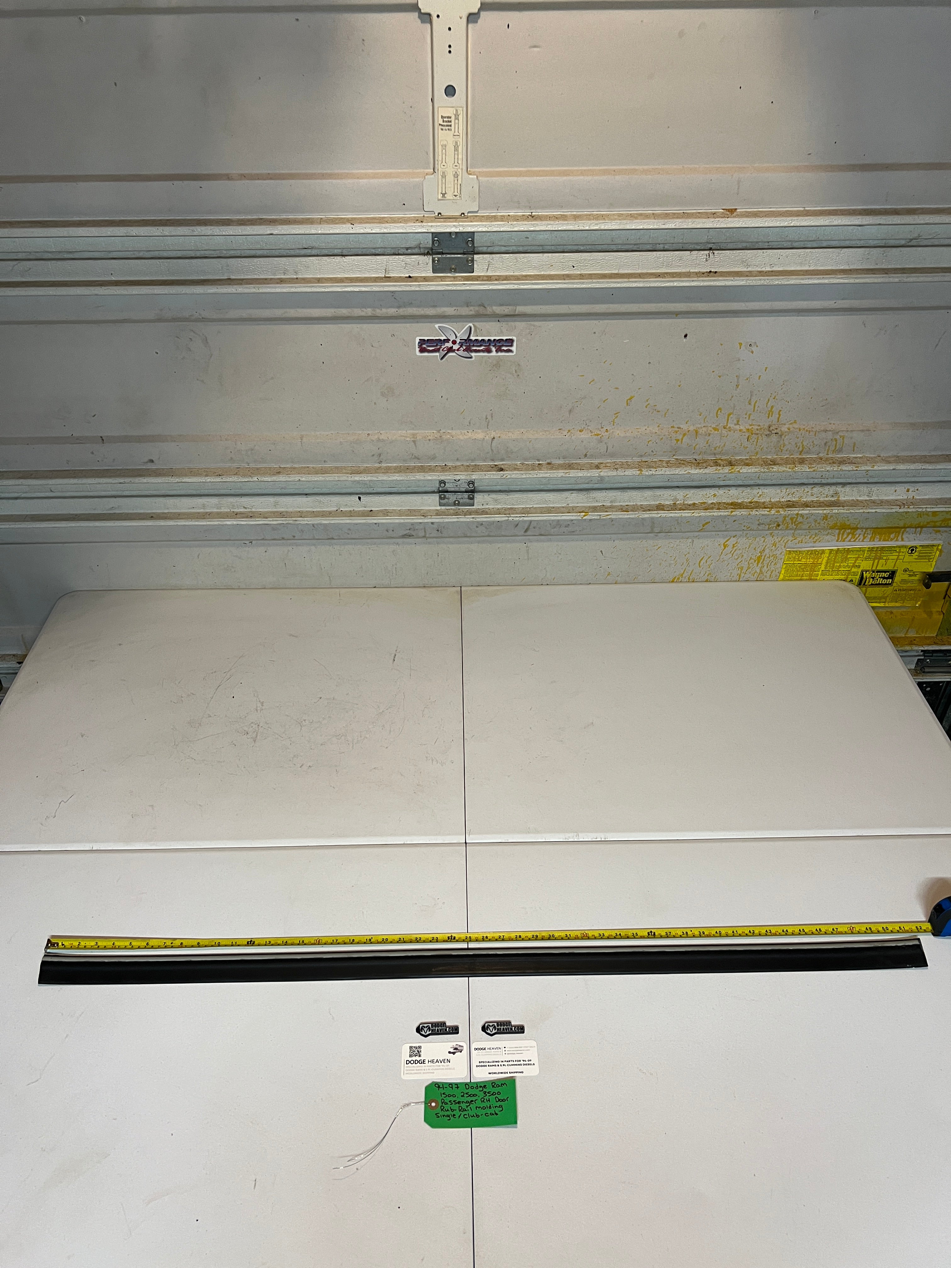 1994-1997 Dodge Ram 1500-3500 Passenger Door Rub Rail Molding Single / Club Cab